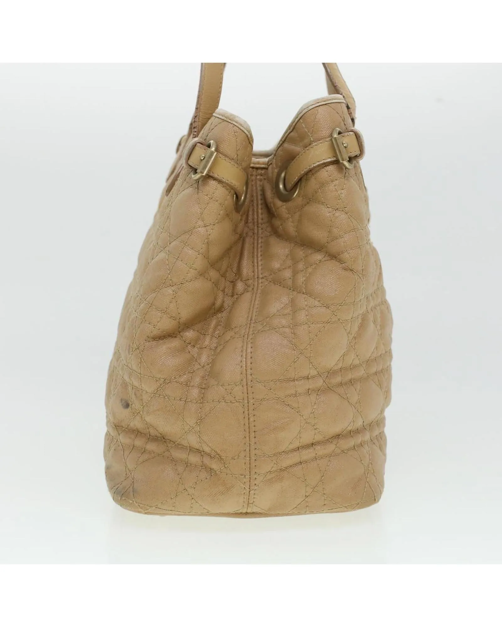 Authentic Christian Dior Beige Canage Tote Bag