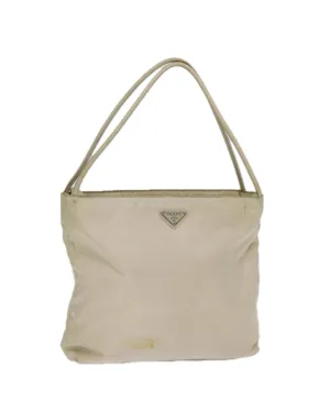 Beige Nylon Tote Bag with Accessory from Italy