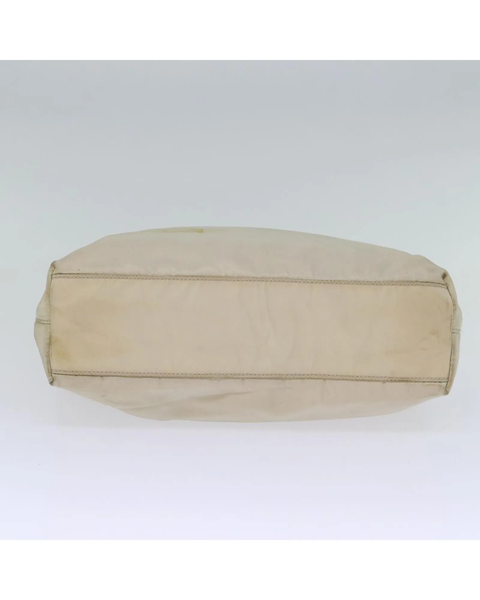 Beige Nylon Tote Bag with Accessory from Italy