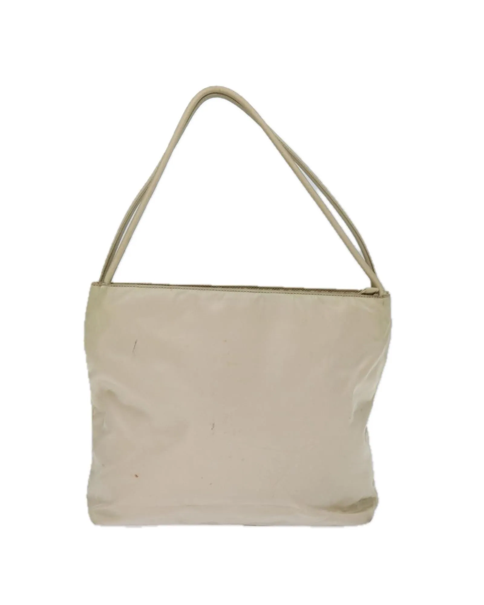 Beige Nylon Tote Bag with Accessory from Italy