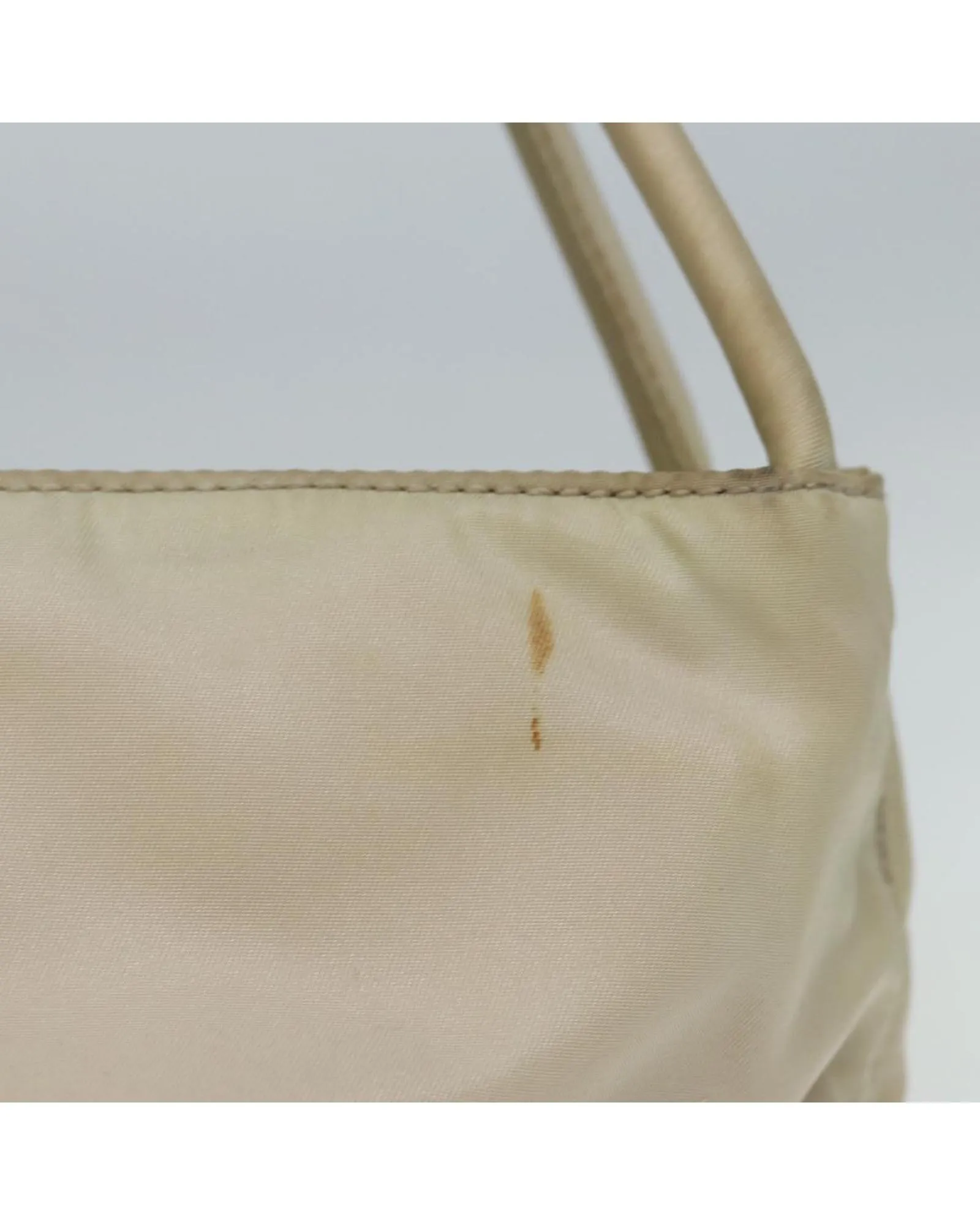 Beige Nylon Tote Bag with Accessory from Italy