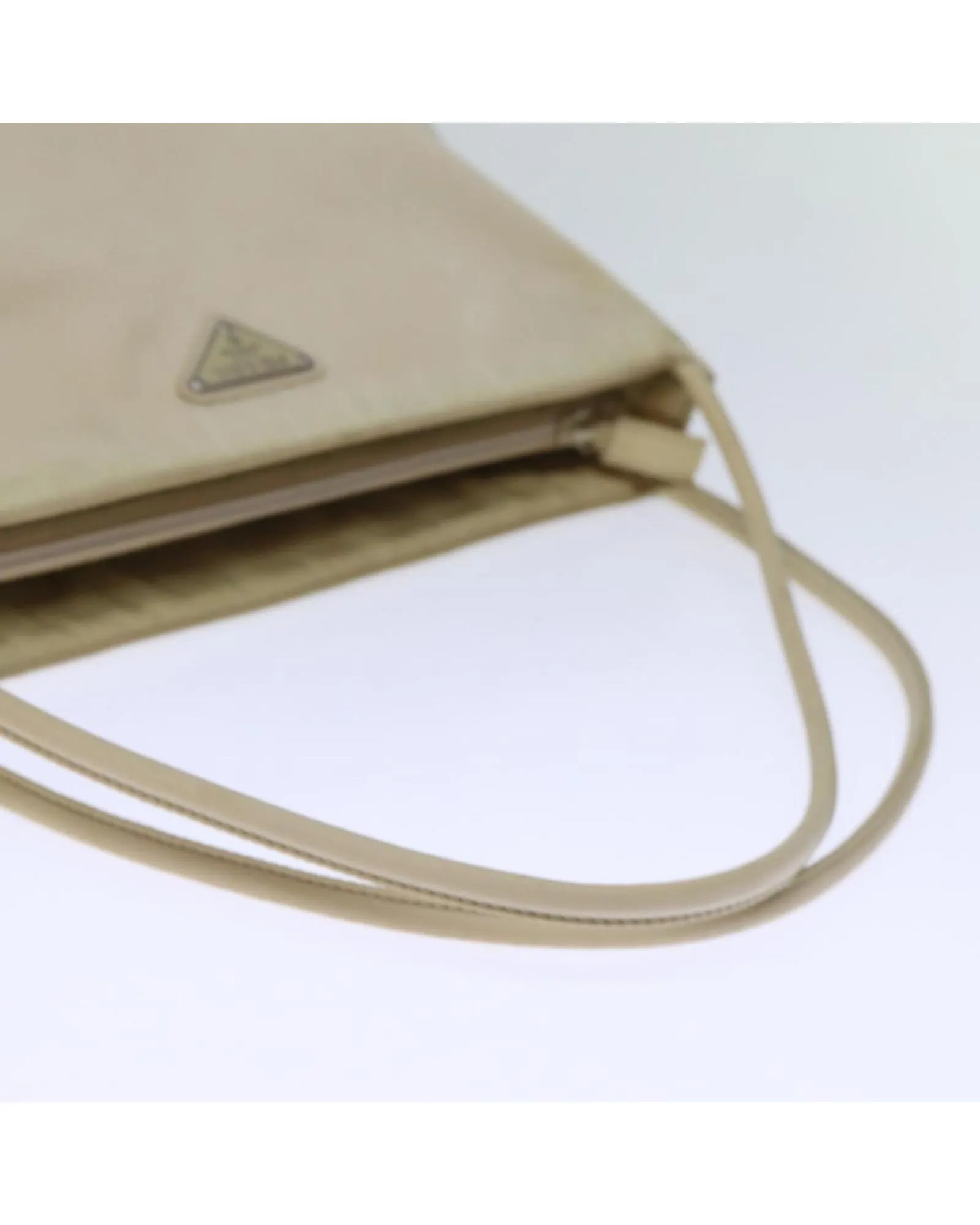 Beige Nylon Tote Bag with Accessory from Italy