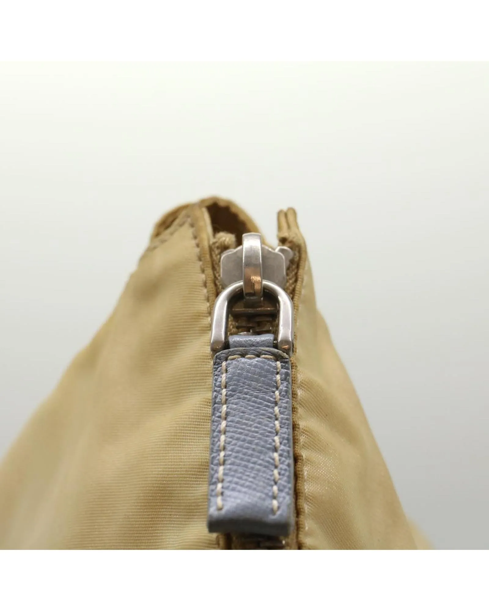 Beige Nylon Tote Bag with Accessory