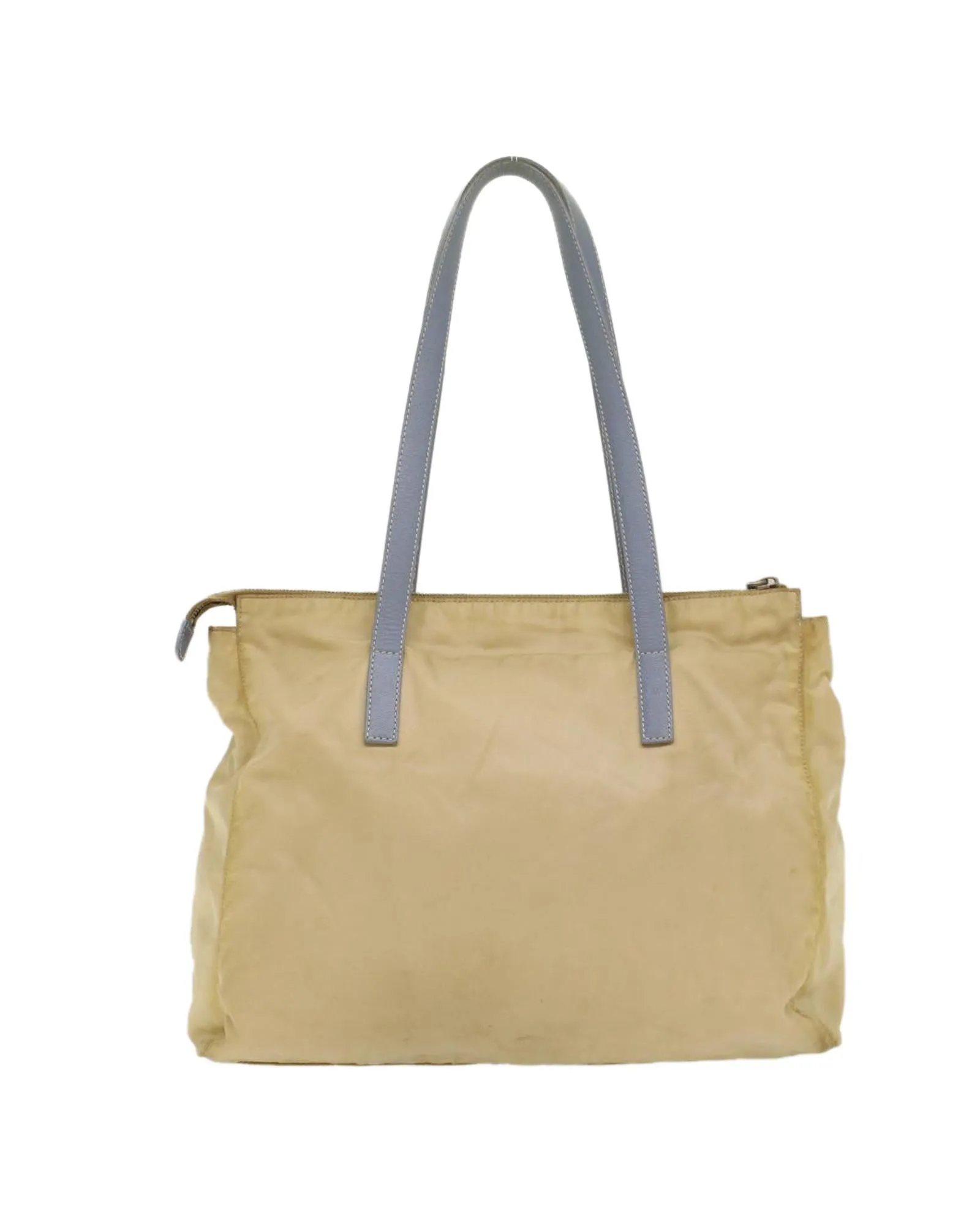 Beige Nylon Tote Bag with Accessory
