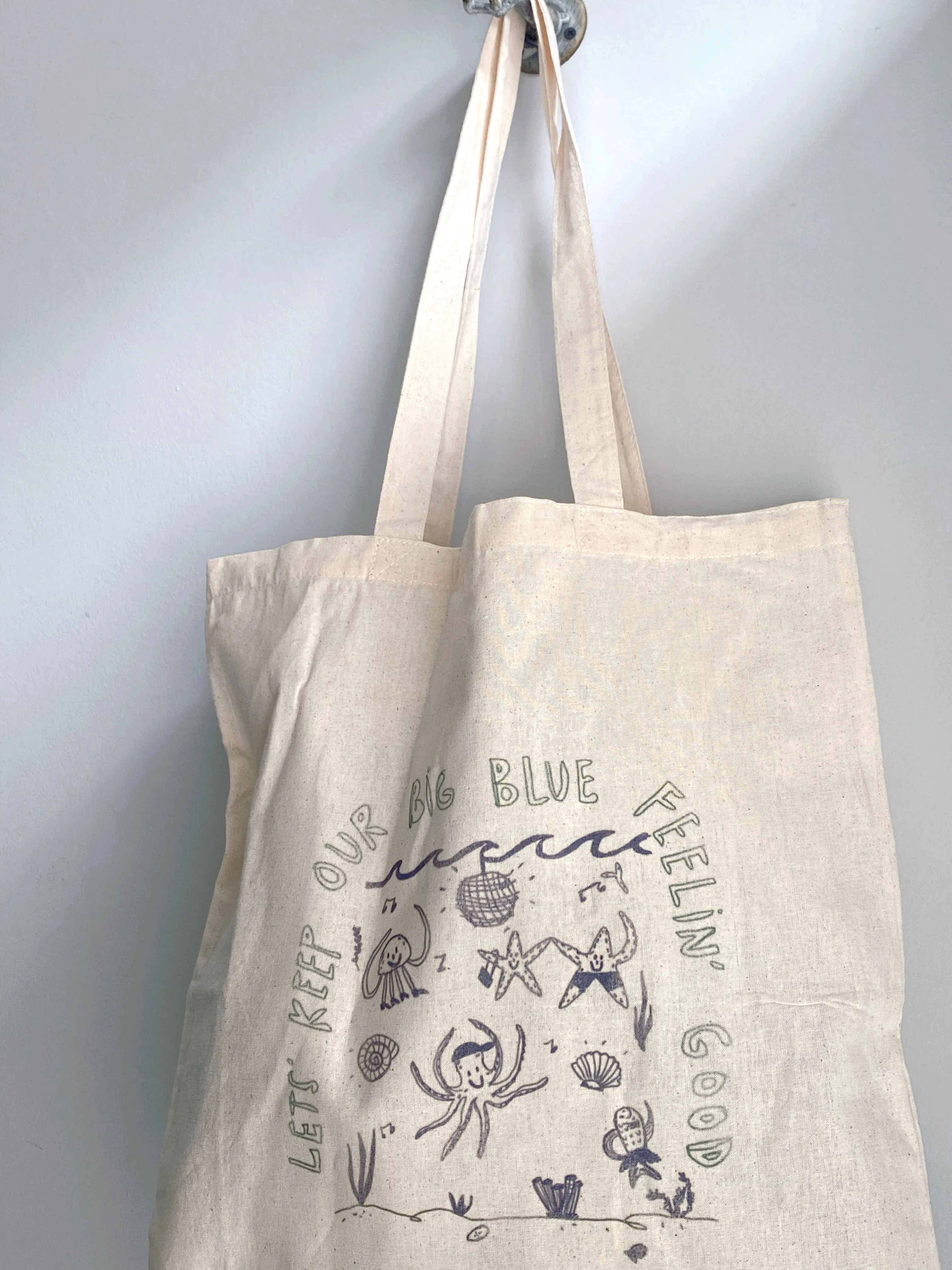 BeKindBella x feelin'blue. 'Let's Keep Our Big Blue Feelin' Good' Canvas Tote