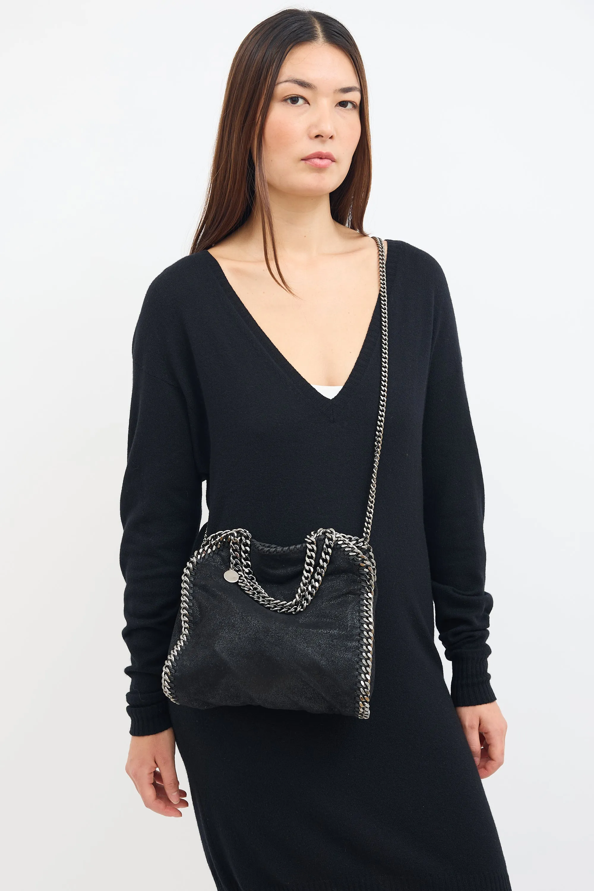 Black Falabella Mini Tote