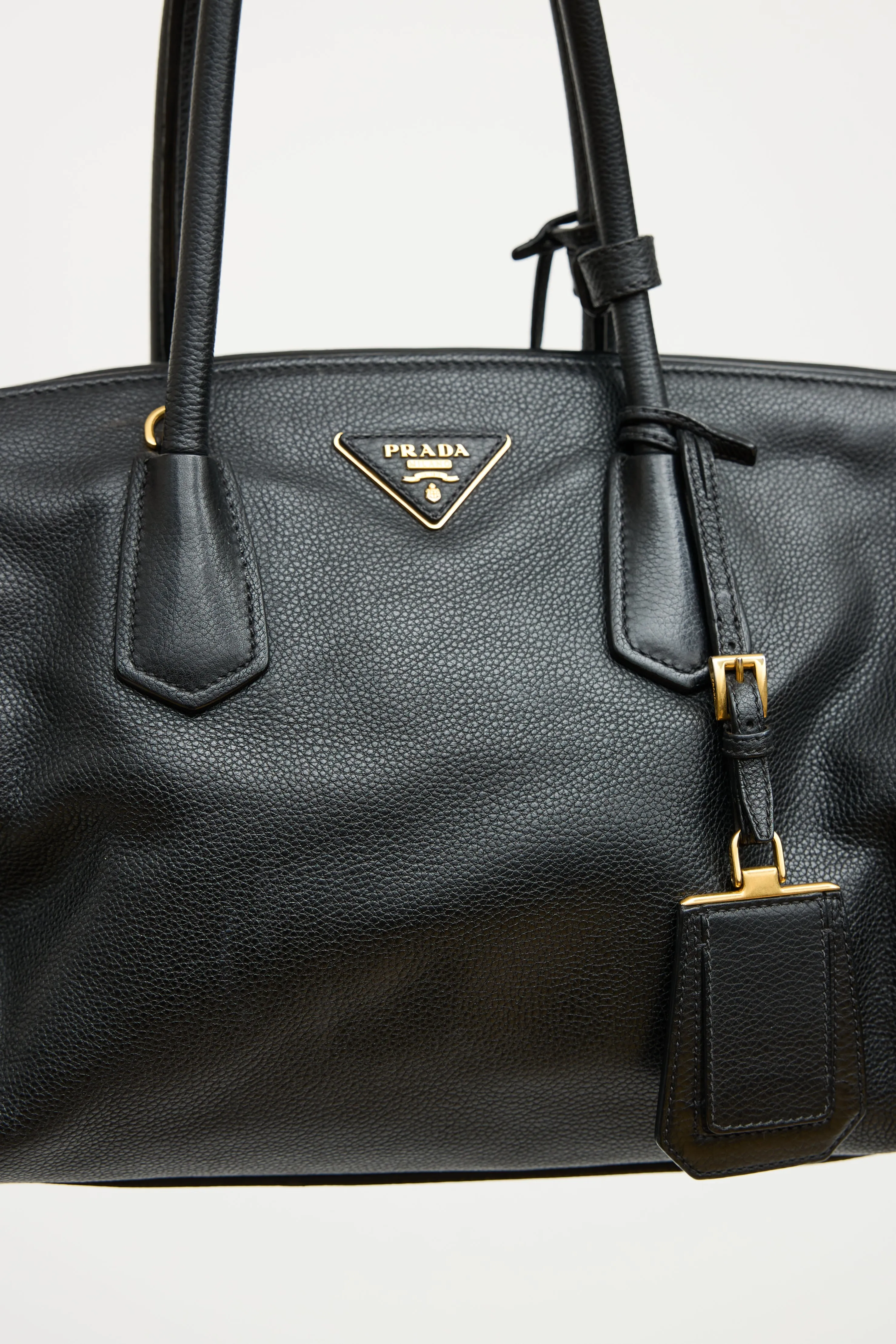 Black Vitello Daino Tote Bag