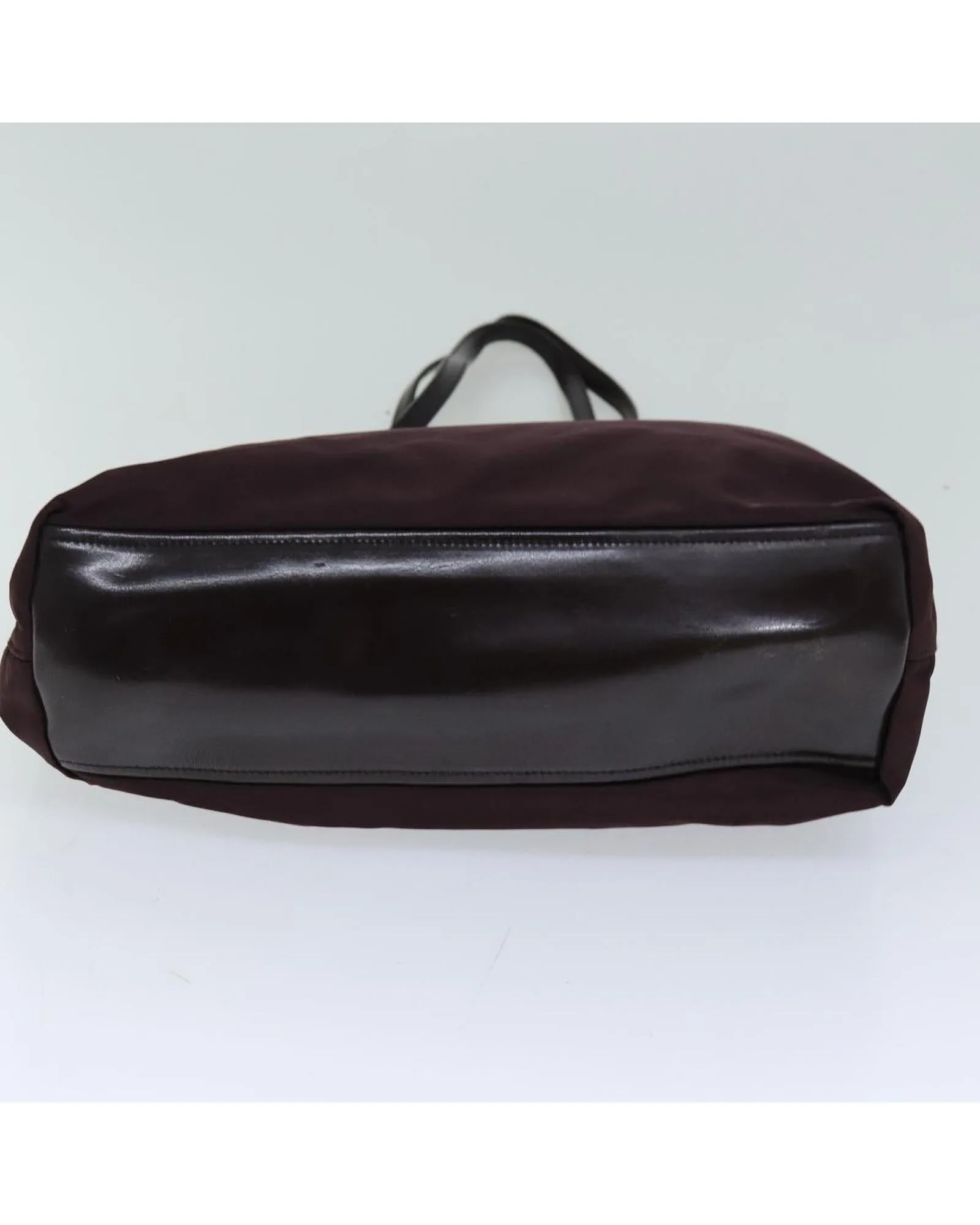 Bordeaux Nylon Tote Bag with Handles - Pre-owned