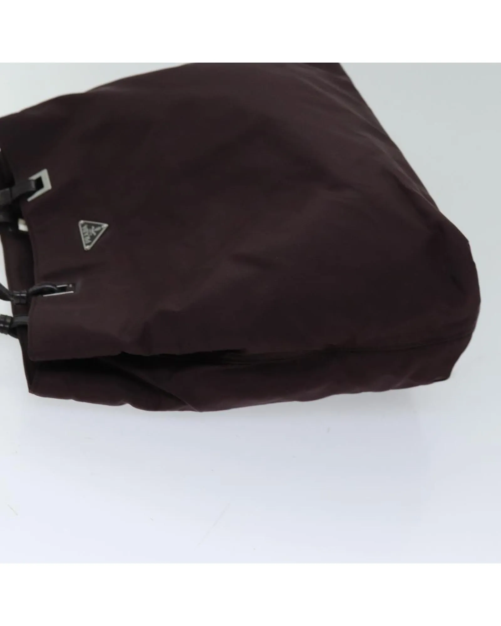 Bordeaux Nylon Tote Bag with Handles - Pre-owned