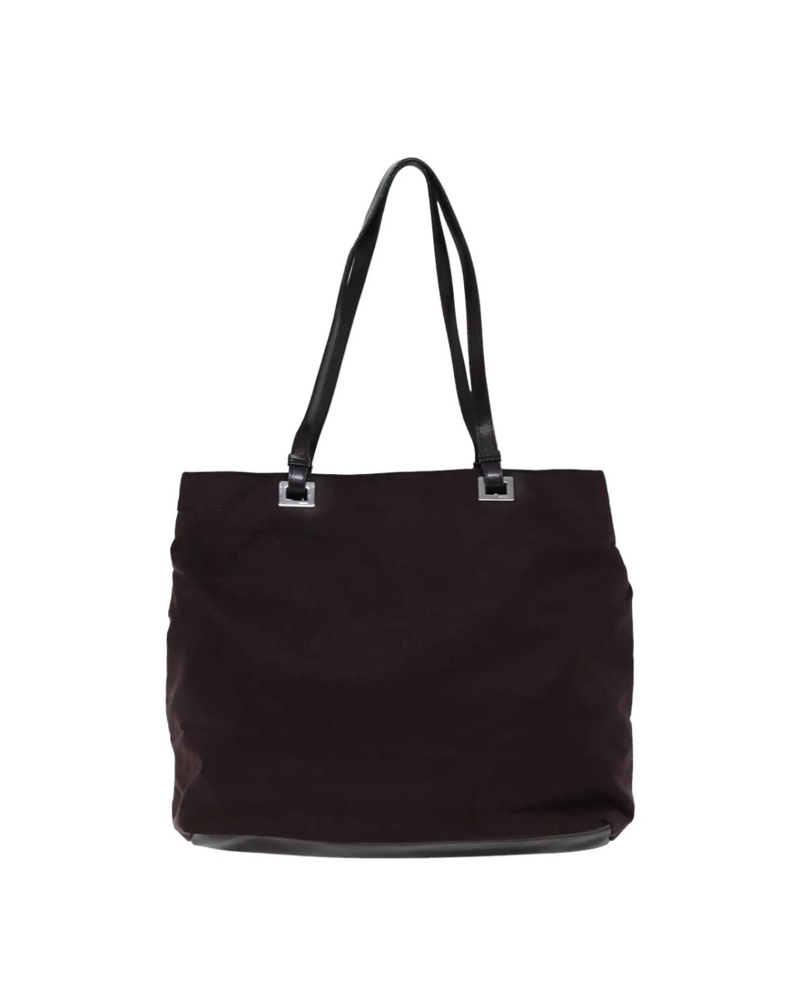 Bordeaux Nylon Tote Bag with Handles - Pre-owned