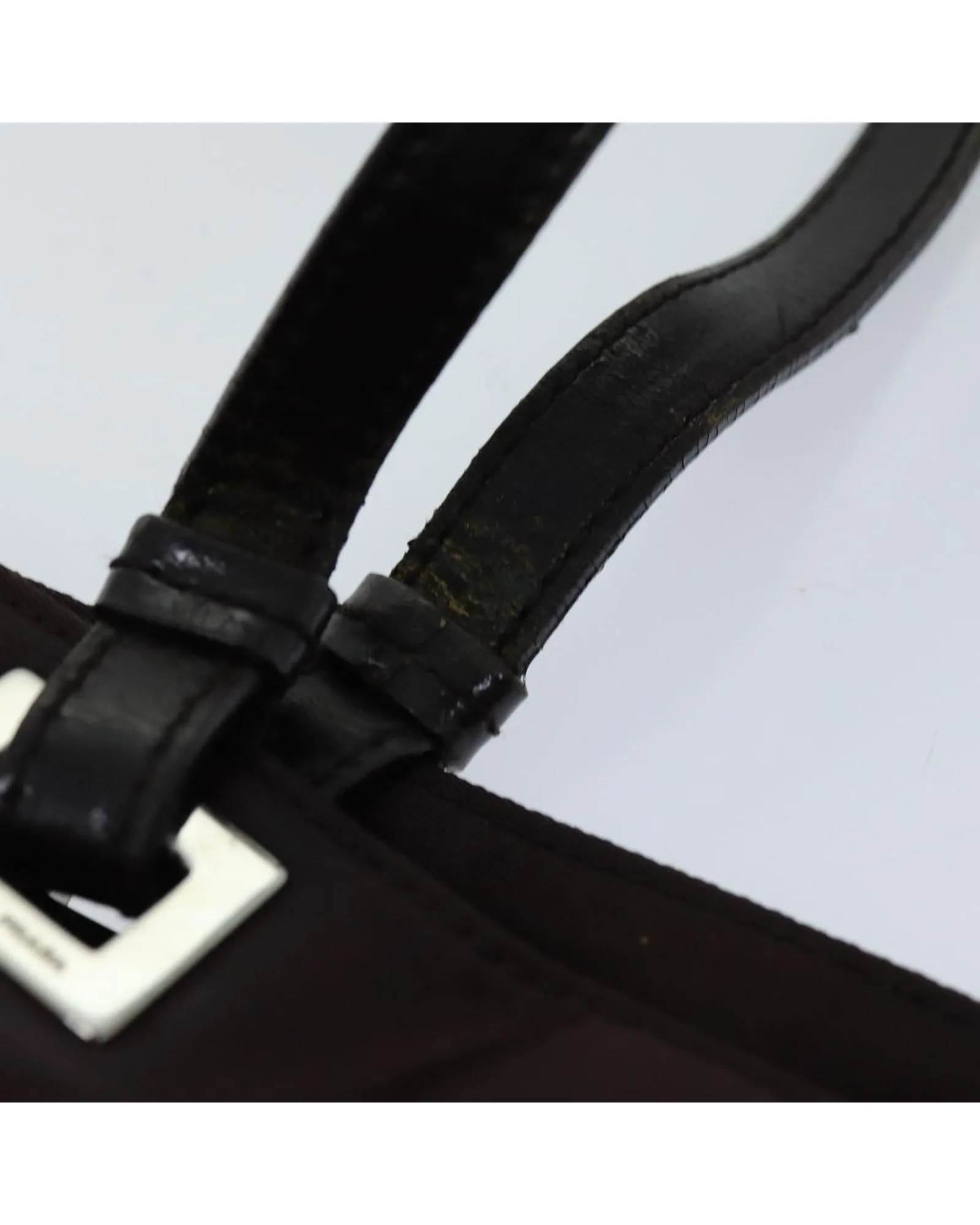 Bordeaux Nylon Tote Bag with Handles - Pre-owned
