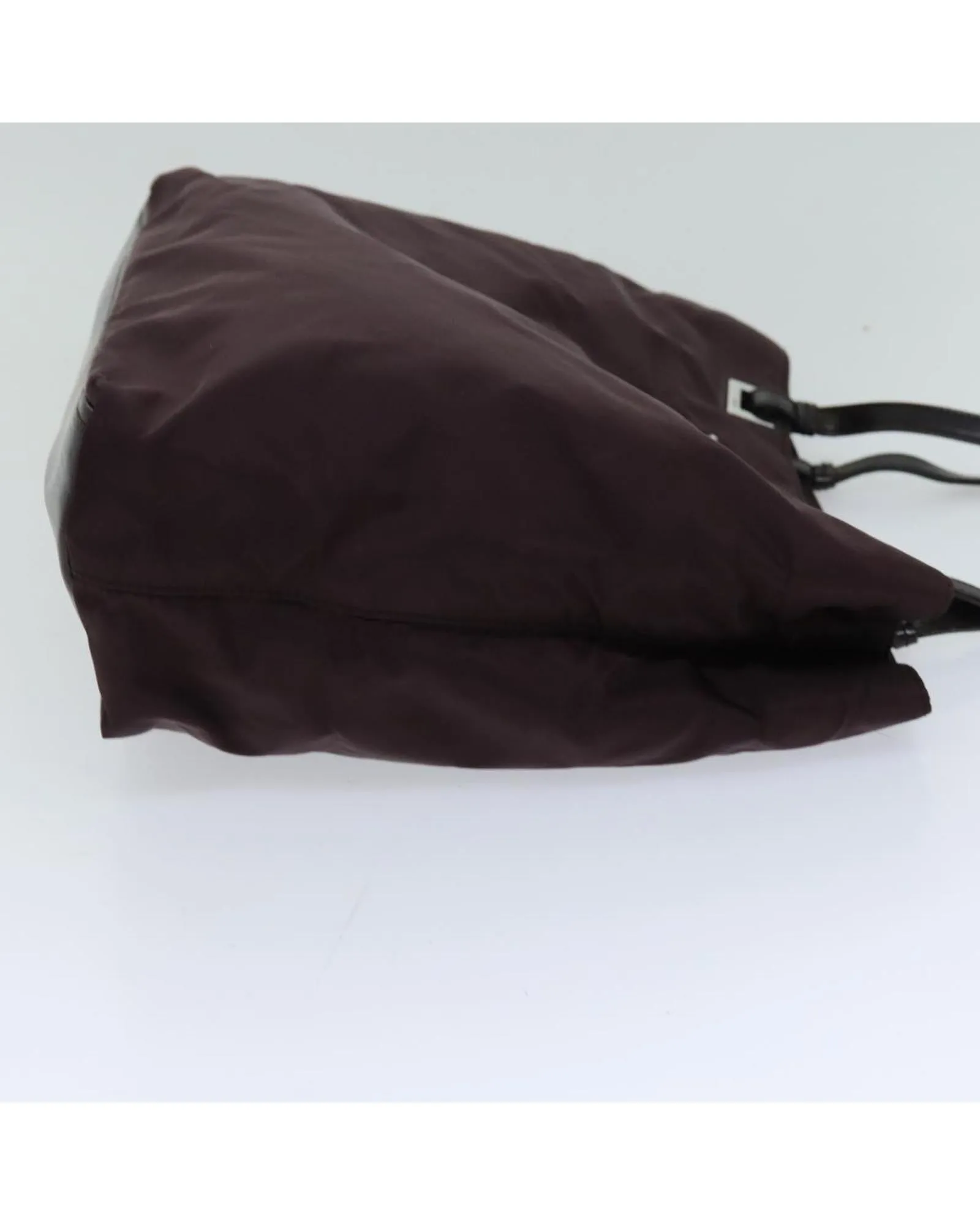 Bordeaux Nylon Tote Bag with Handles - Pre-owned