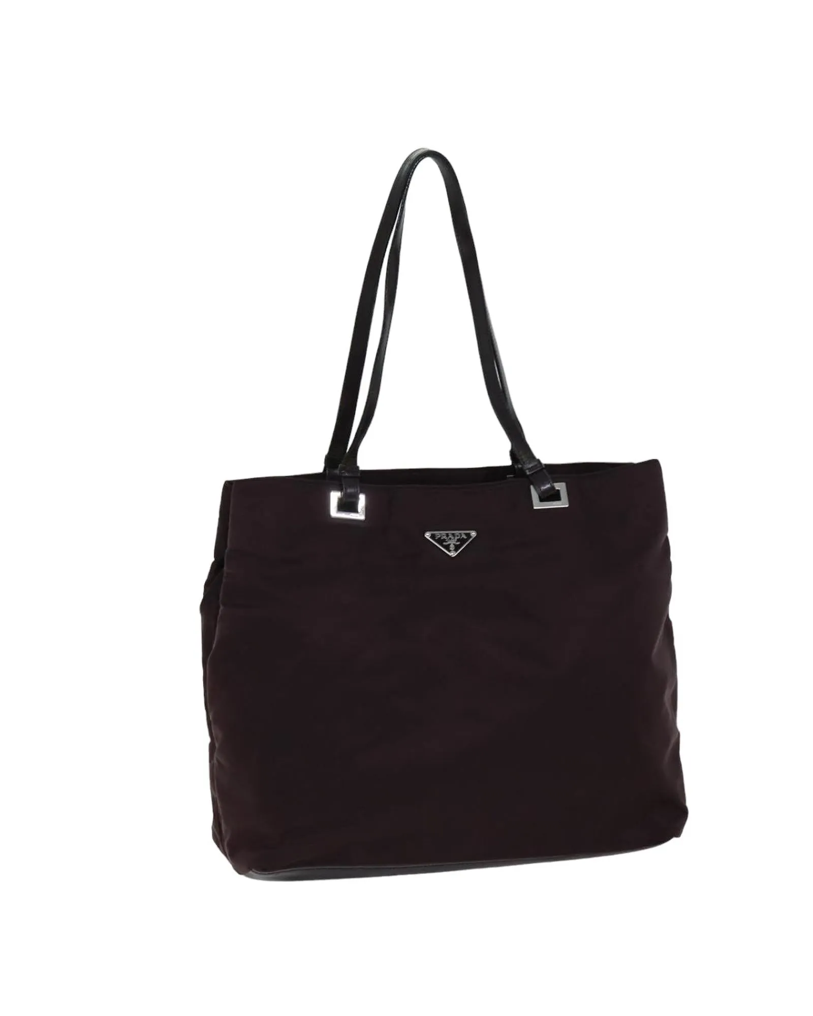 Bordeaux Nylon Tote Bag with Handles - Pre-owned