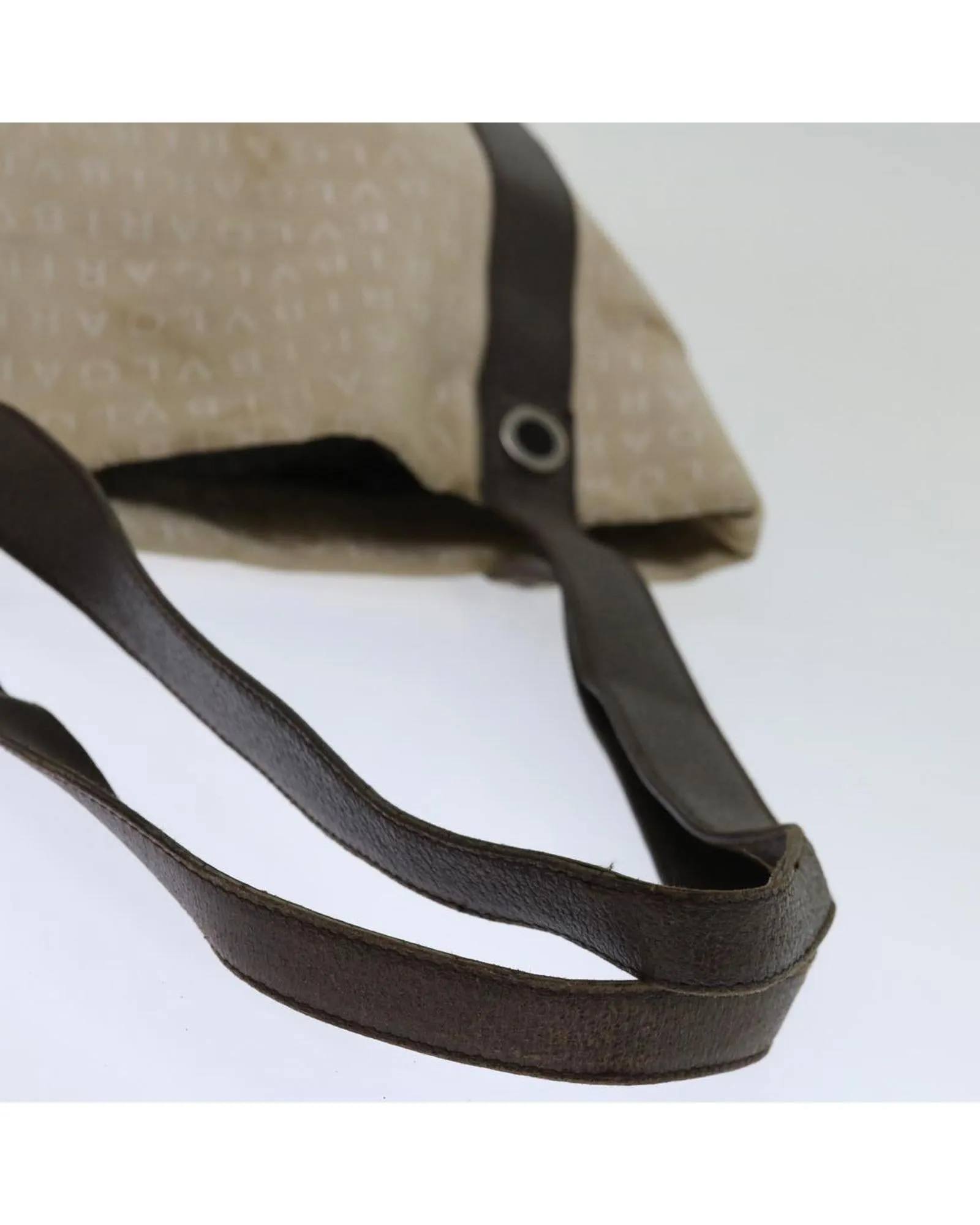 Canvas Beige Brown Tote Bag