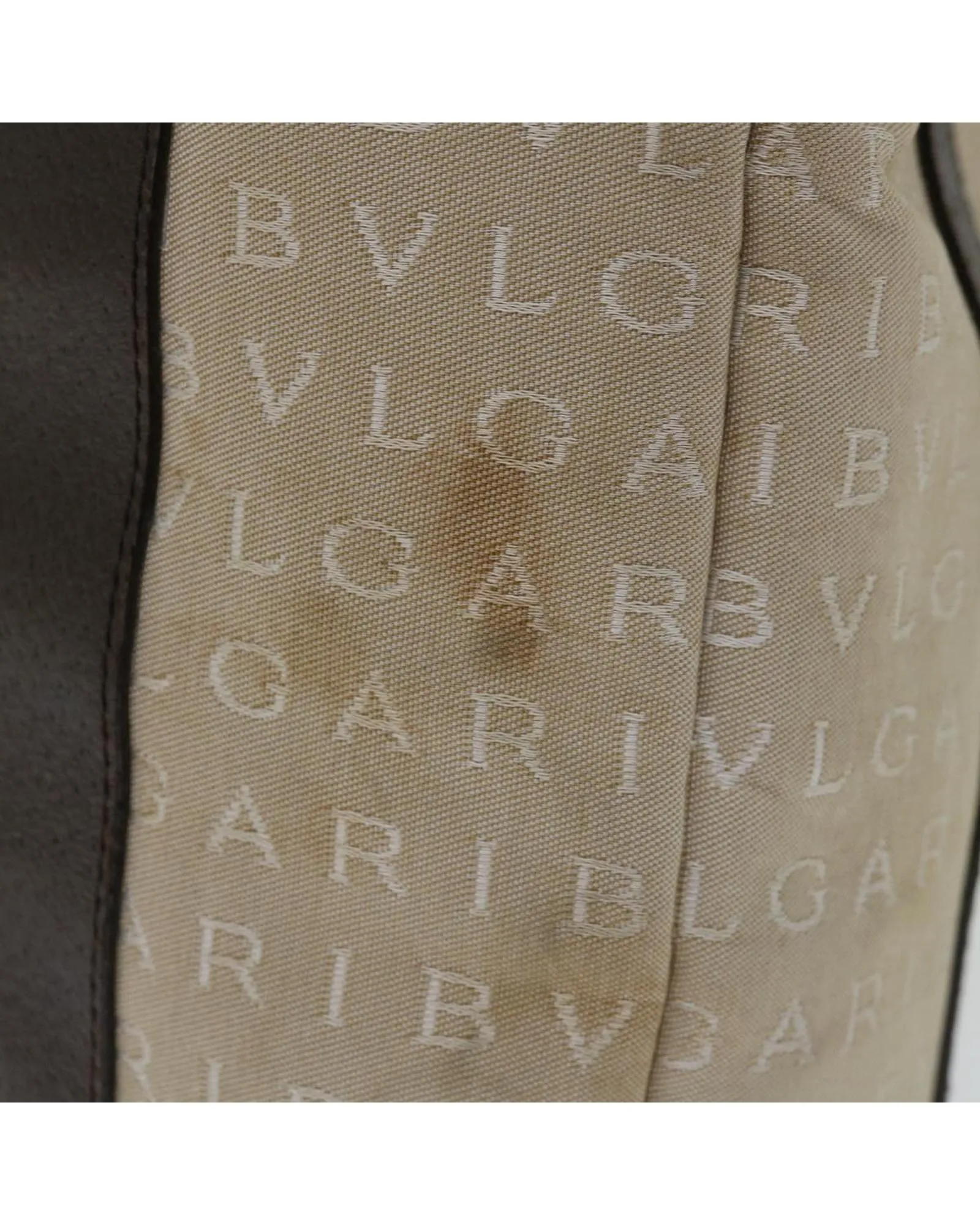 Canvas Beige Brown Tote Bag