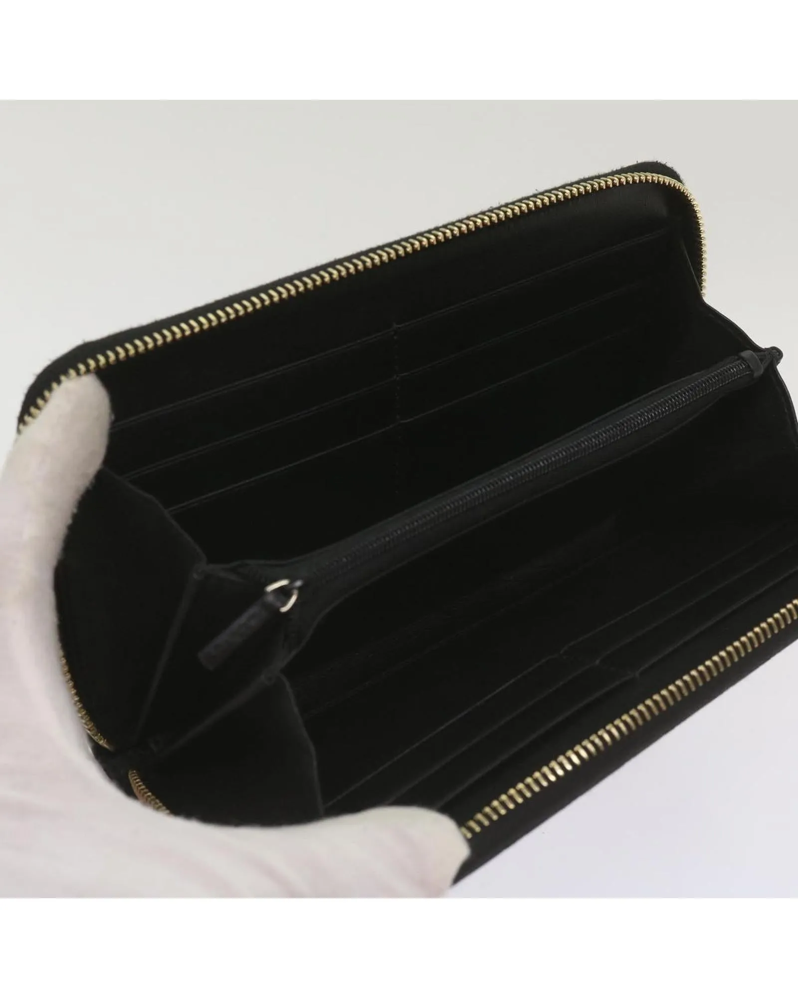 Canvas Long Wallet with Guccissima Pattern and Micro GG Design
