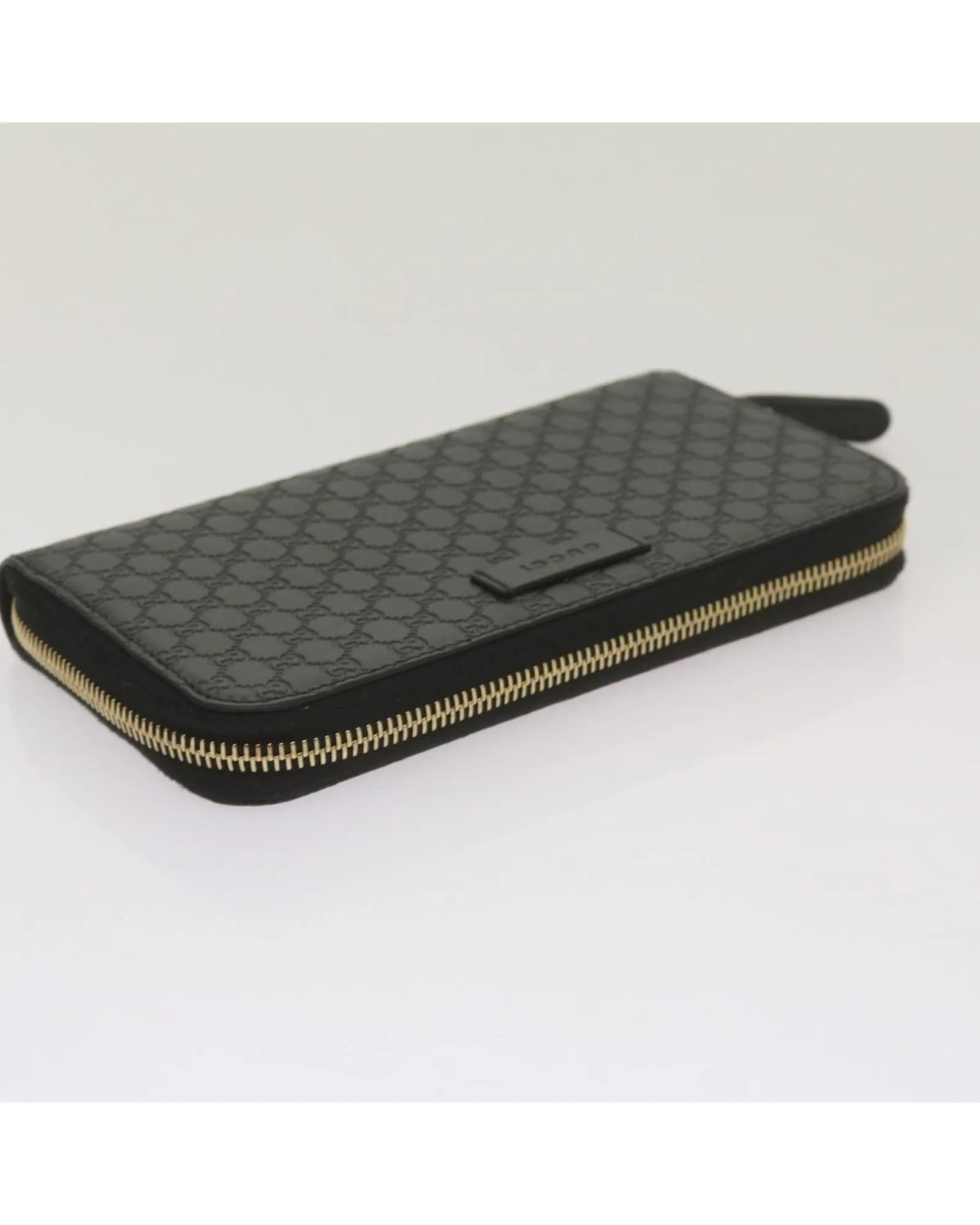 Canvas Long Wallet with Guccissima Pattern and Micro GG Design