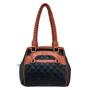 CCW Braided Tote - Black w/Brown Trim