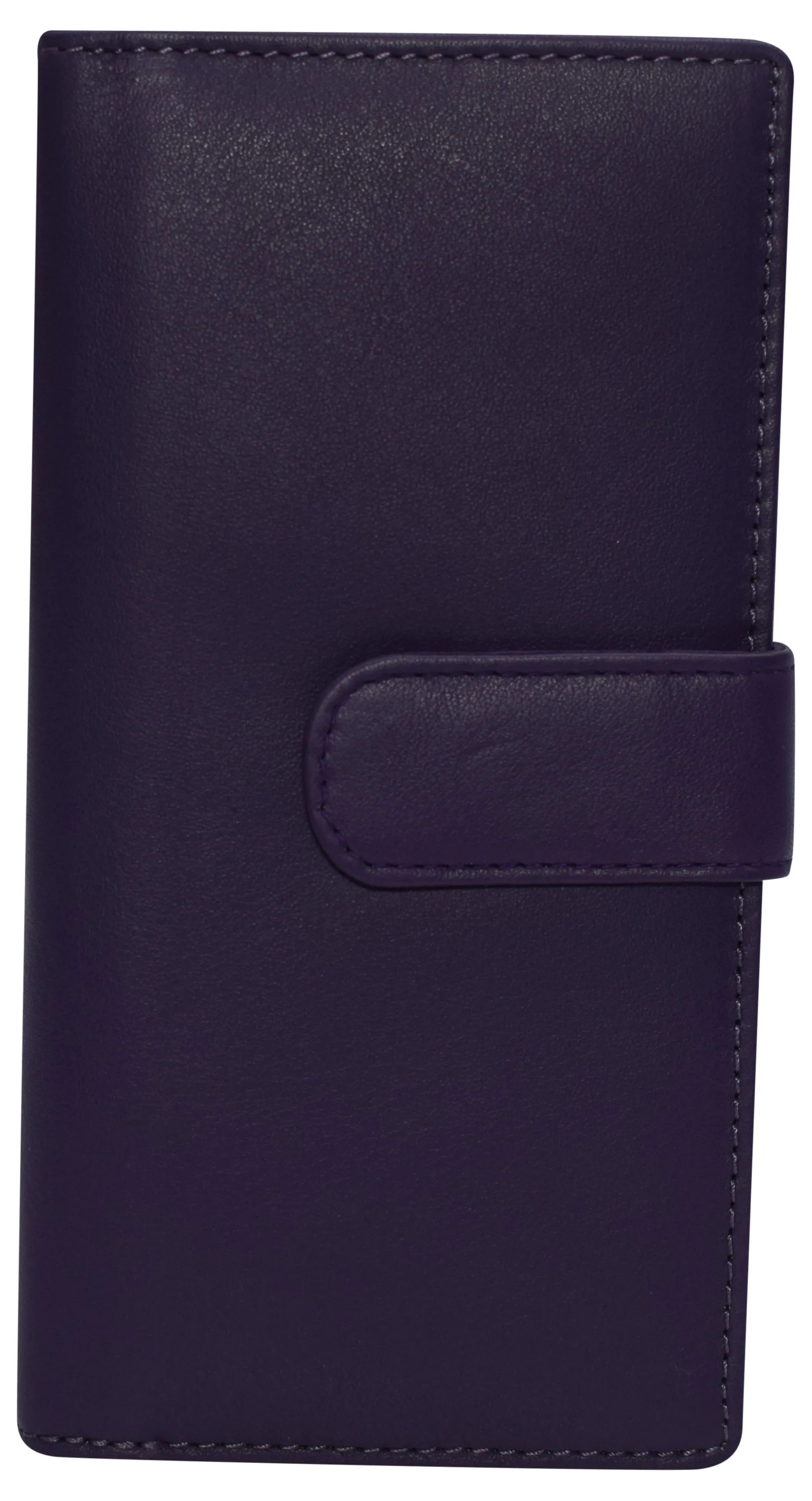 CN157 Real Leather Checkbook Cover RFID Wallets For Women Duplicate Check With Snap Closure
