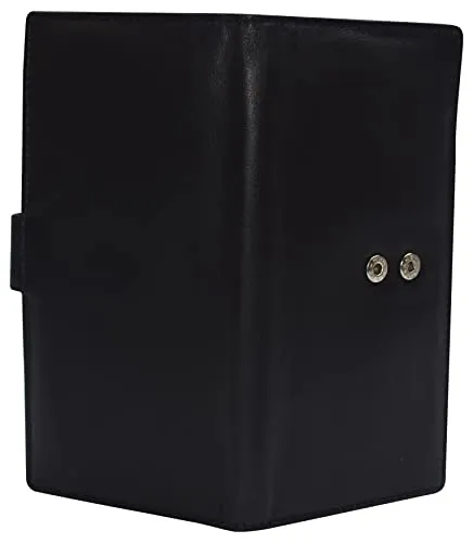 CN157 Real Leather Checkbook Cover RFID Wallets For Women Duplicate Check With Snap Closure