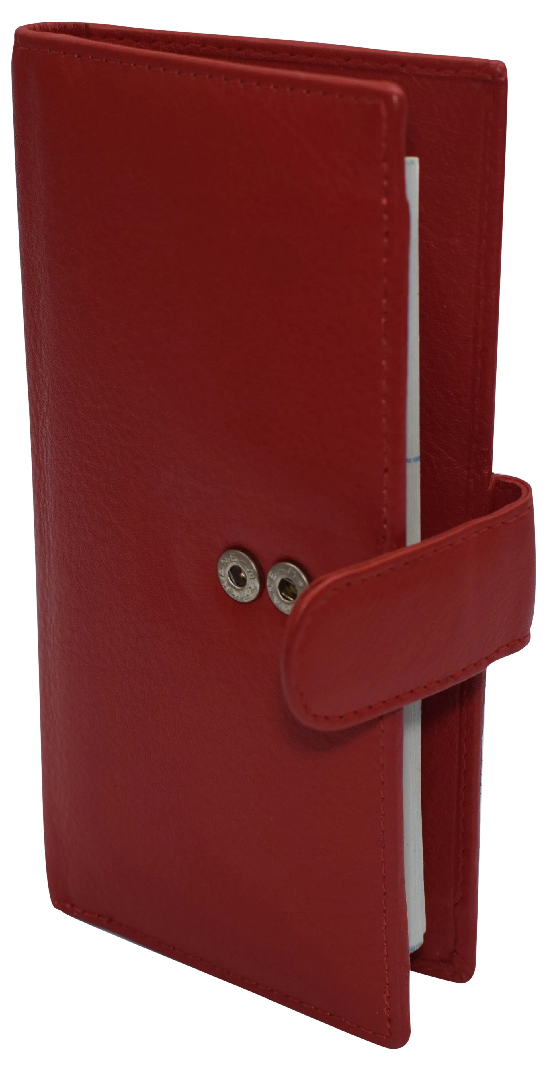 CN157 Real Leather Checkbook Cover RFID Wallets For Women Duplicate Check With Snap Closure