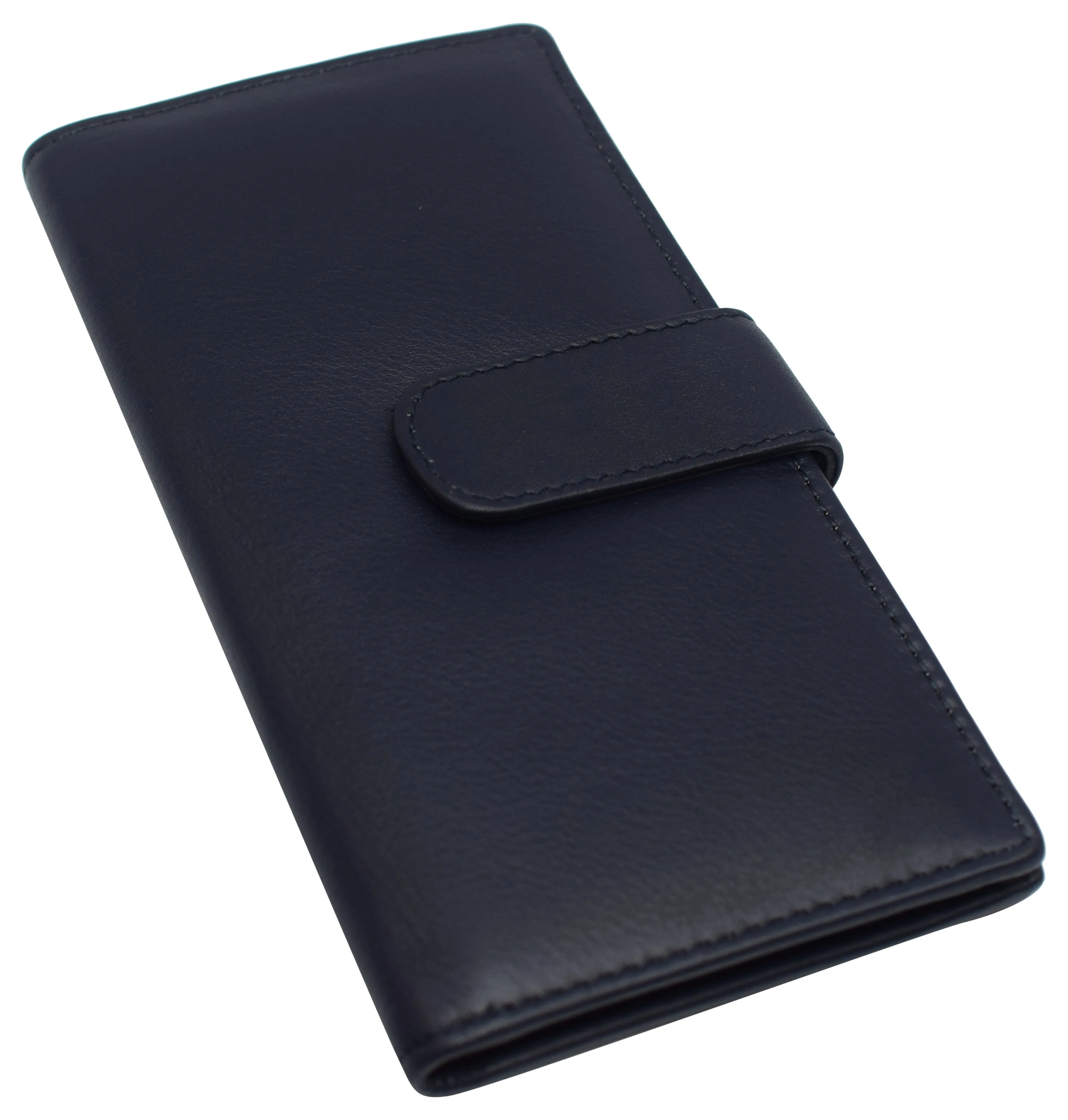 CN157 Real Leather Checkbook Cover RFID Wallets For Women Duplicate Check With Snap Closure