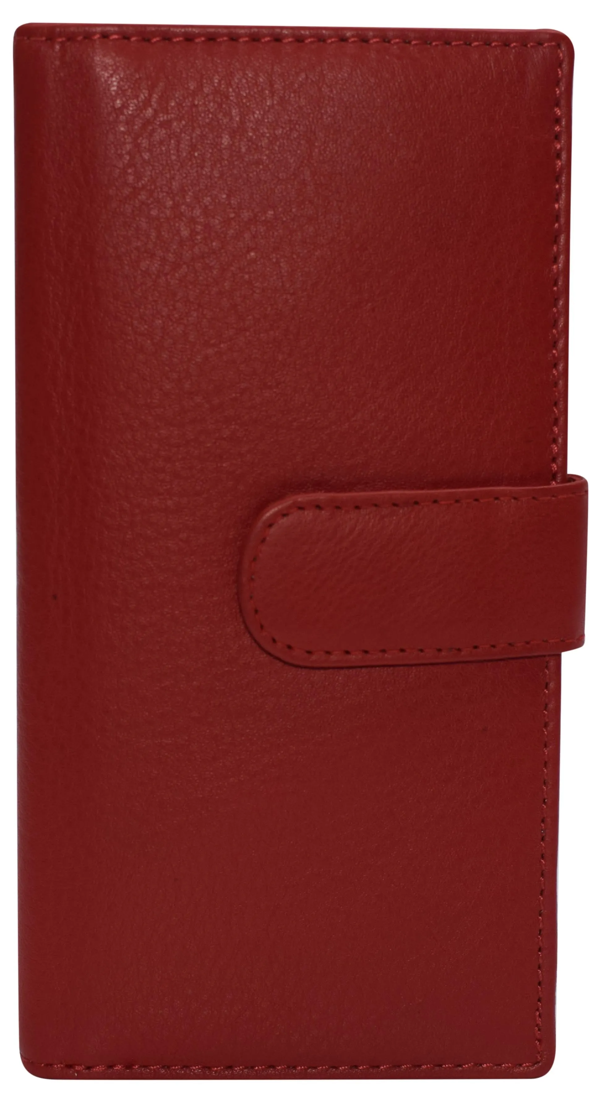 CN157 Real Leather Checkbook Cover RFID Wallets For Women Duplicate Check With Snap Closure
