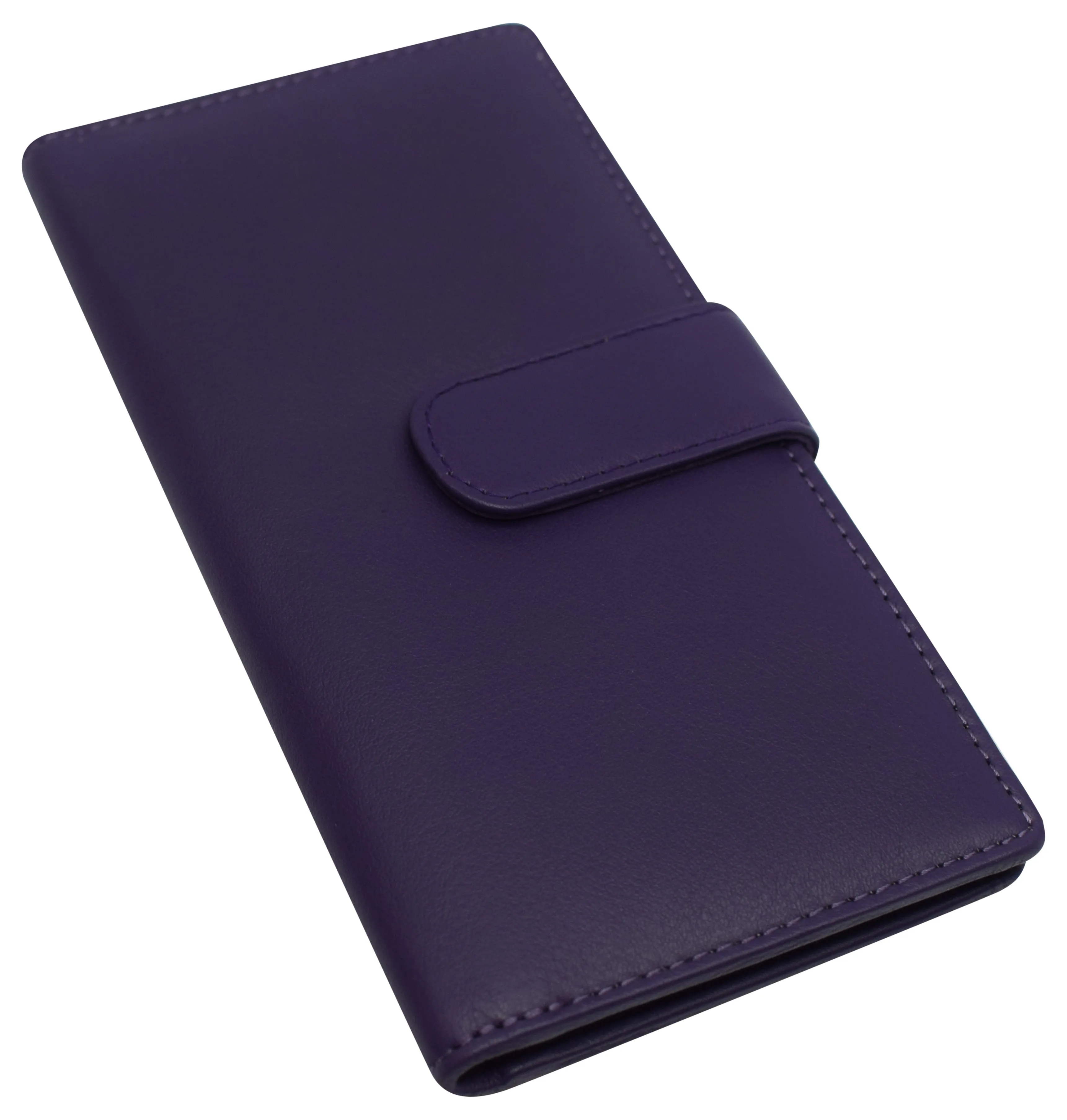 CN157 Real Leather Checkbook Cover RFID Wallets For Women Duplicate Check With Snap Closure