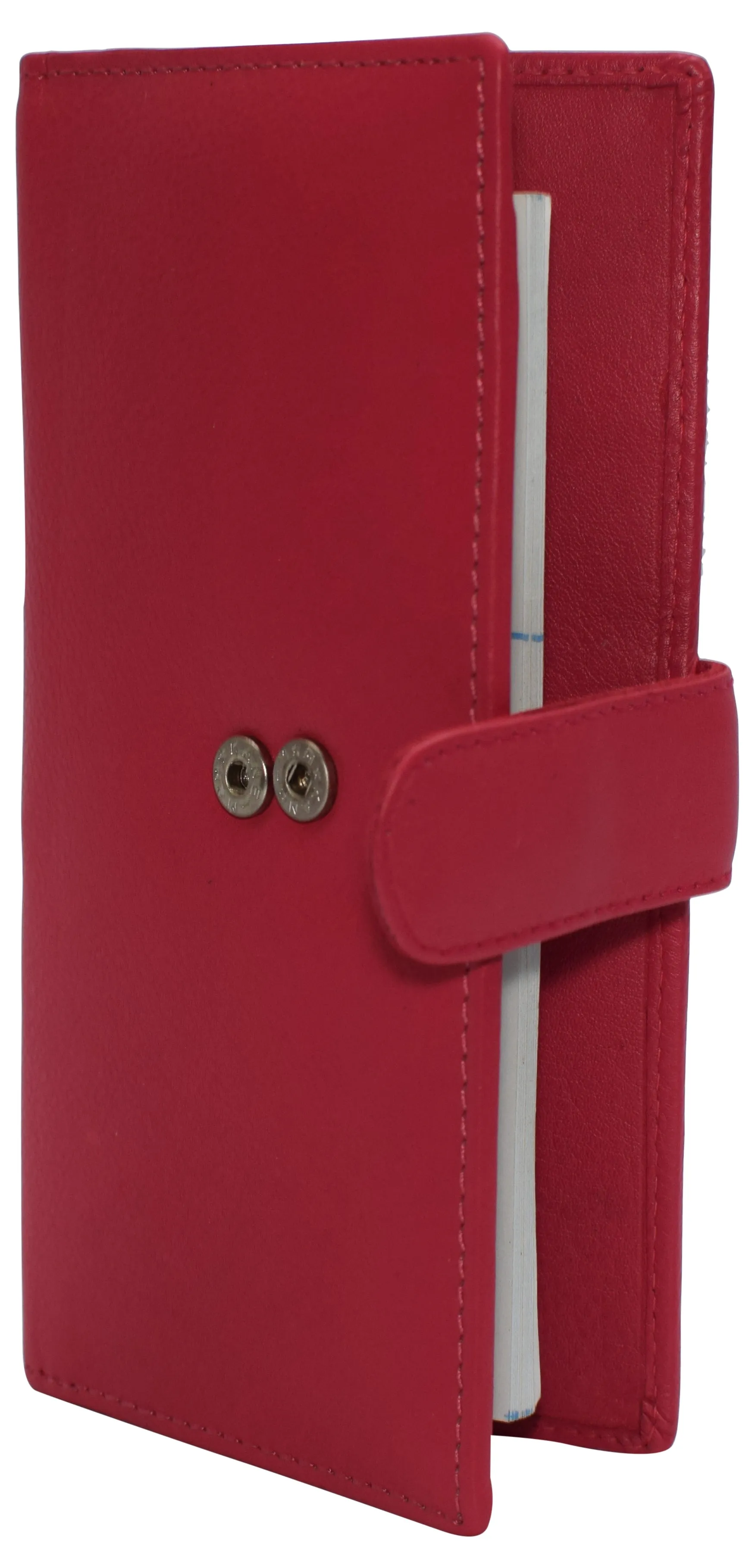 CN157 Real Leather Checkbook Cover RFID Wallets For Women Duplicate Check With Snap Closure