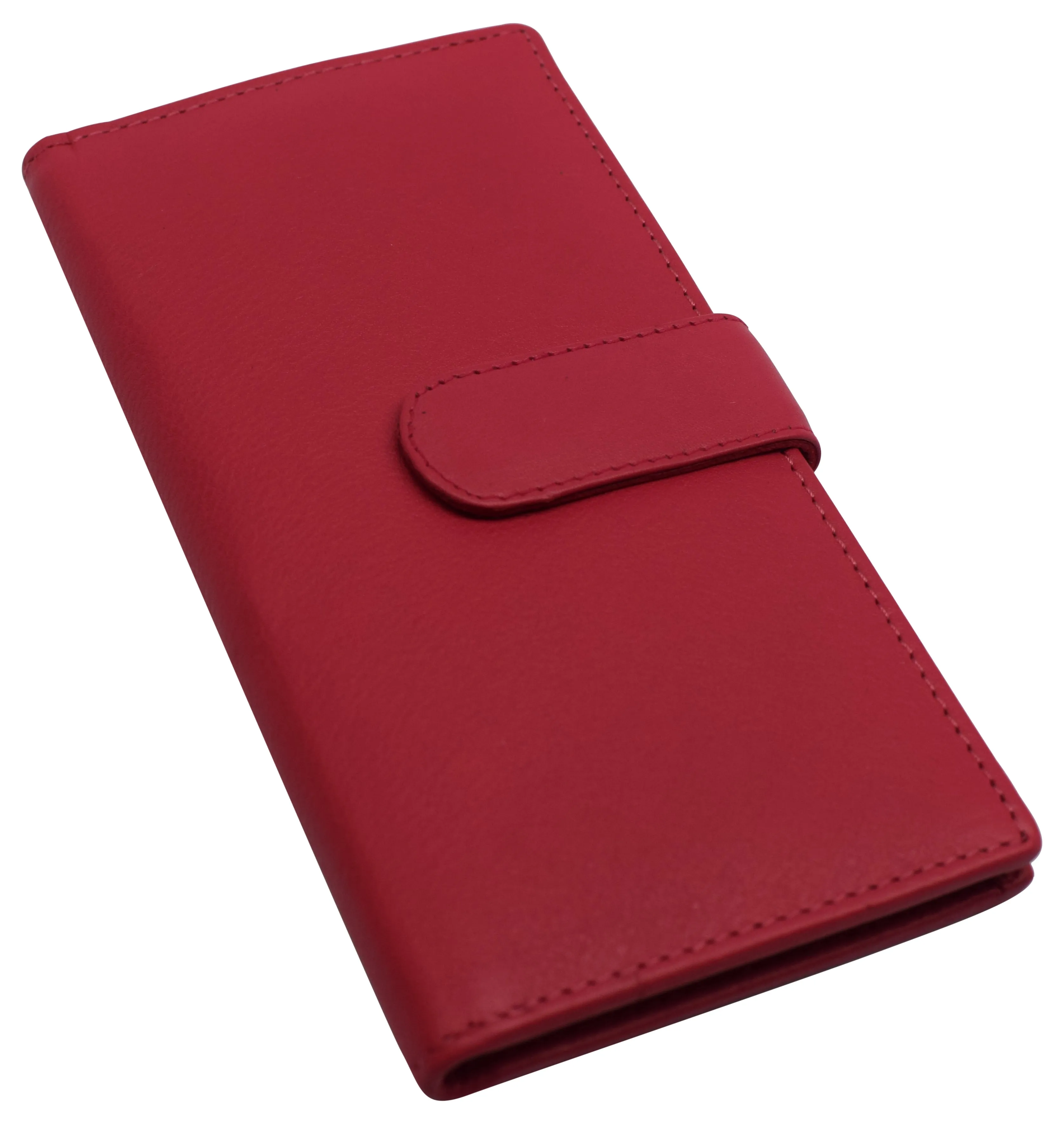 CN157 Real Leather Checkbook Cover RFID Wallets For Women Duplicate Check With Snap Closure