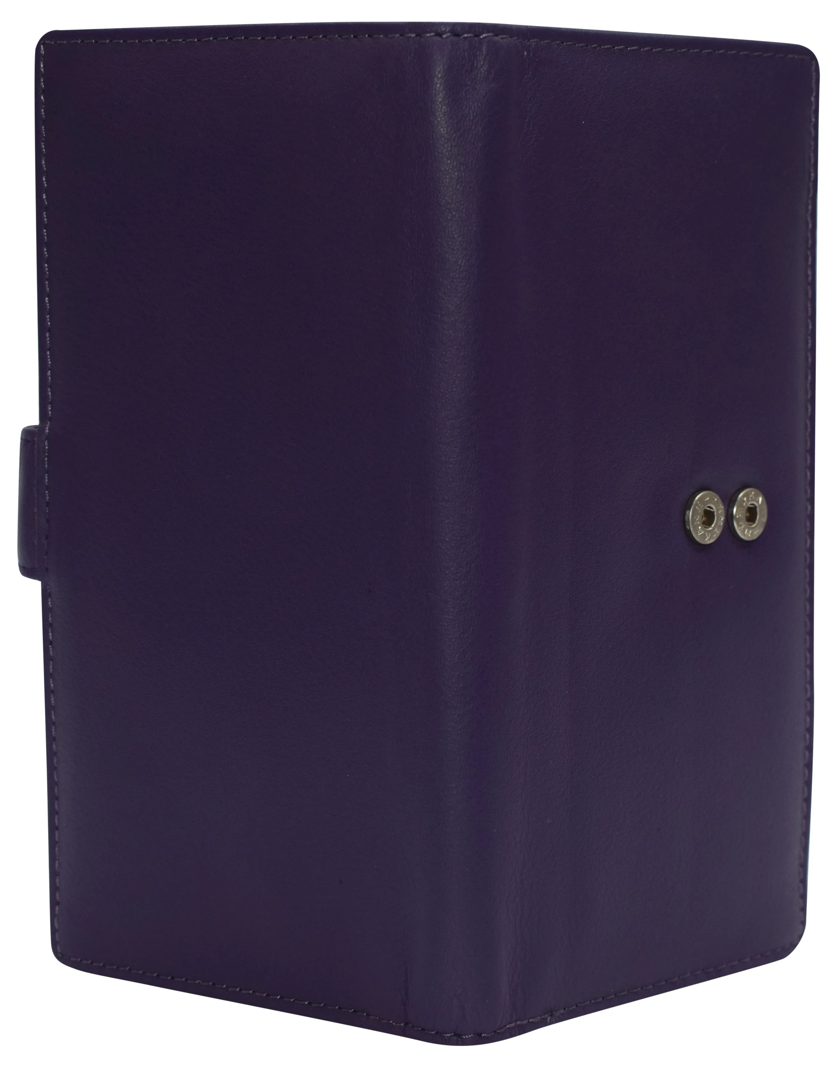 CN157 Real Leather Checkbook Cover RFID Wallets For Women Duplicate Check With Snap Closure
