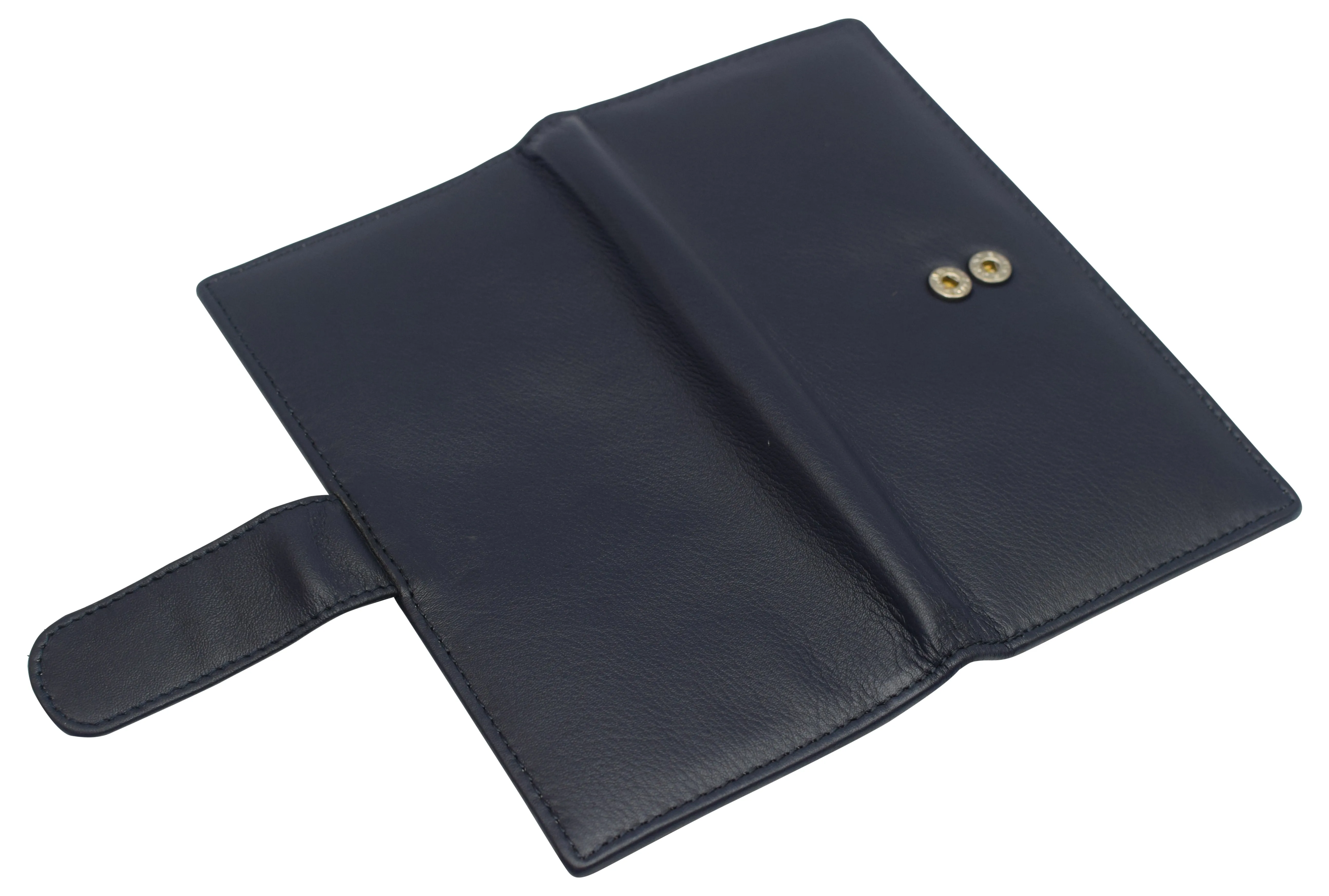 CN157 Real Leather Checkbook Cover RFID Wallets For Women Duplicate Check With Snap Closure