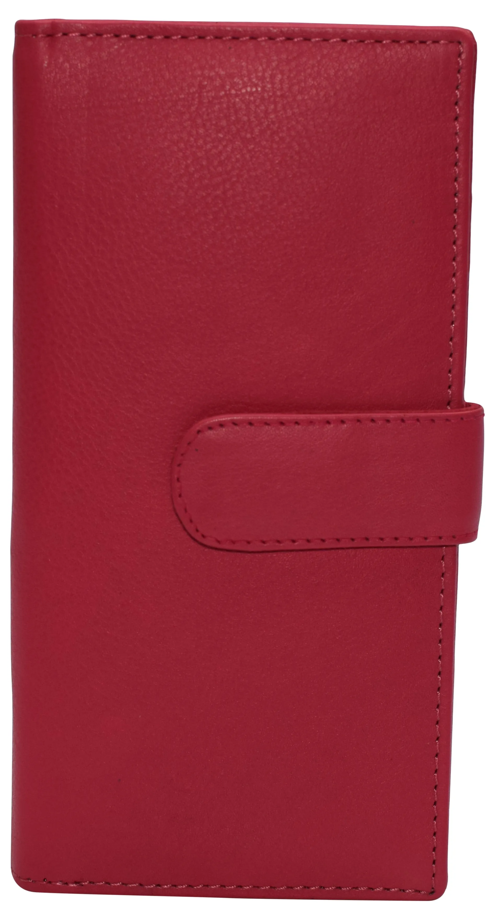 CN157 Real Leather Checkbook Cover RFID Wallets For Women Duplicate Check With Snap Closure