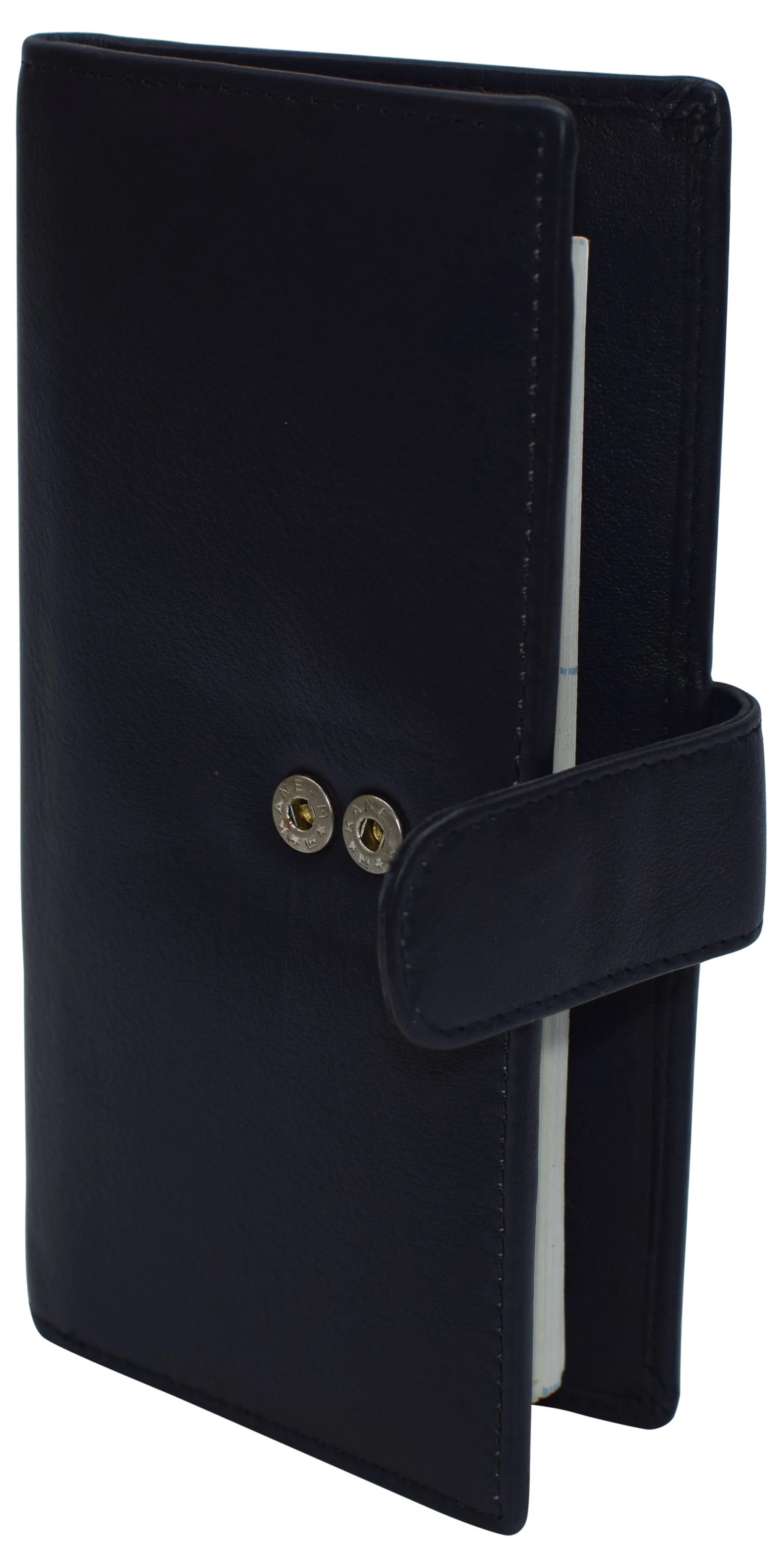 CN157 Real Leather Checkbook Cover RFID Wallets For Women Duplicate Check With Snap Closure