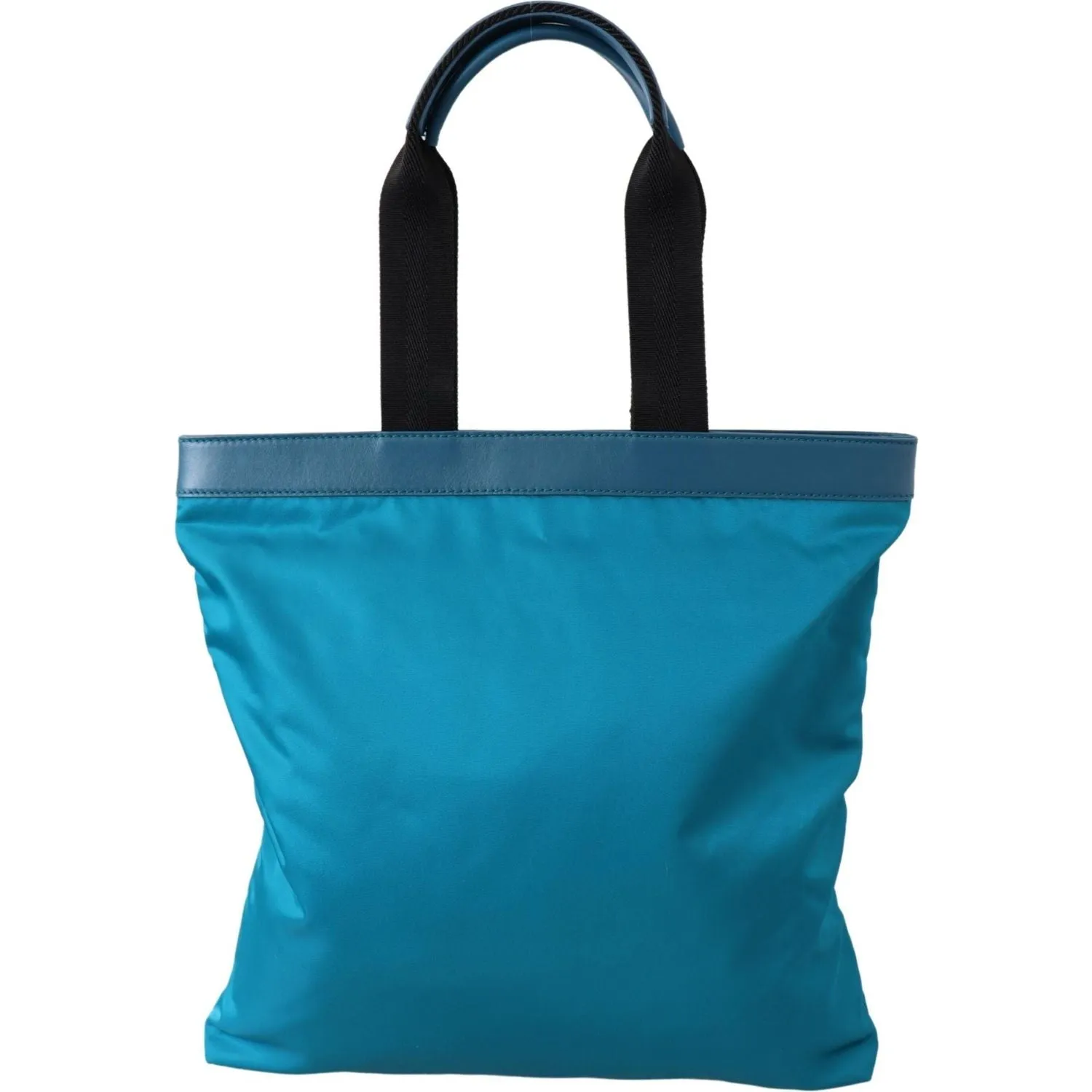 Dolce & Gabbana Sapphire Blue Nylon Tote Bag with Logo Detail