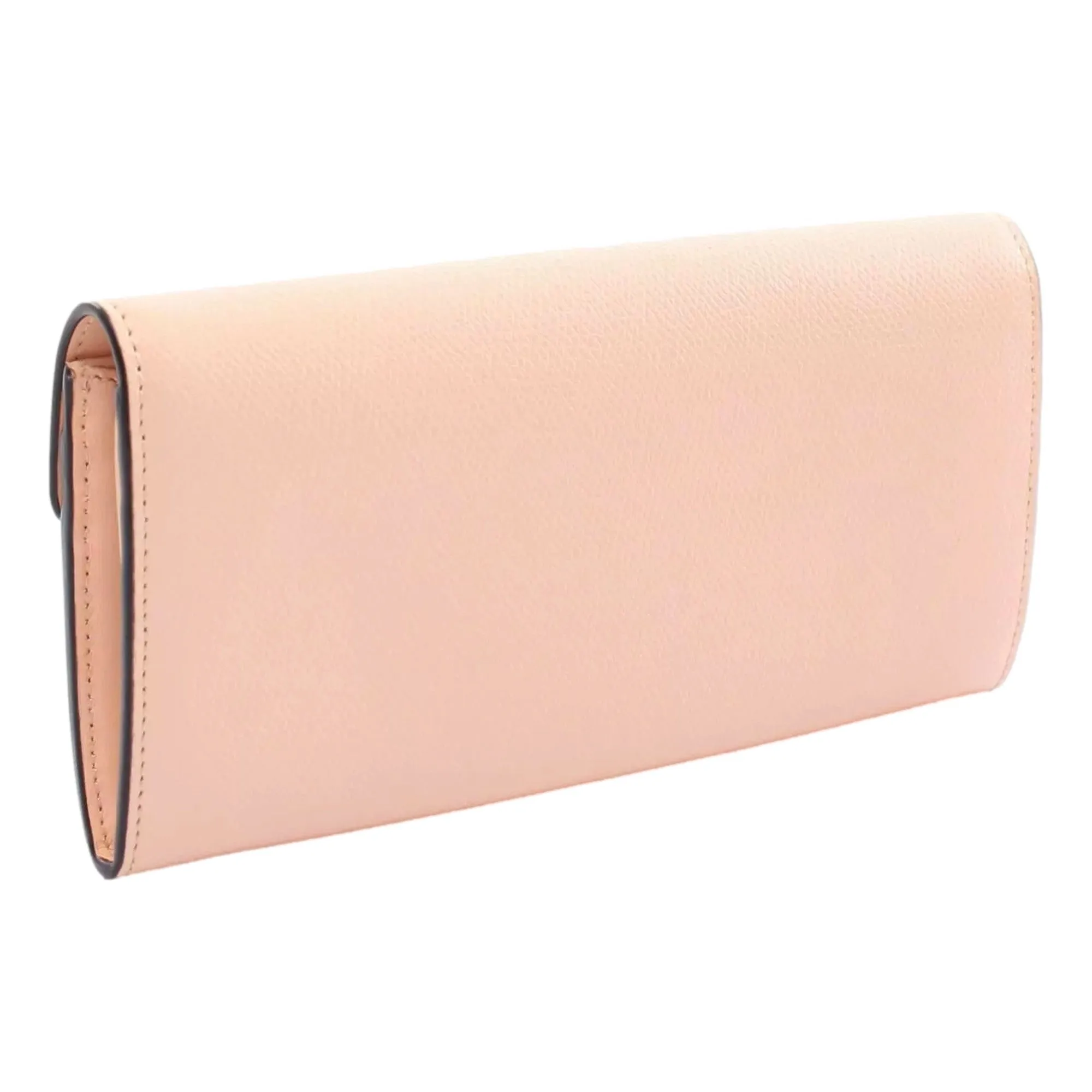 Fendi F Is Fendi Leather Long Envelope Womens Wallet Light Rose Beige Pink