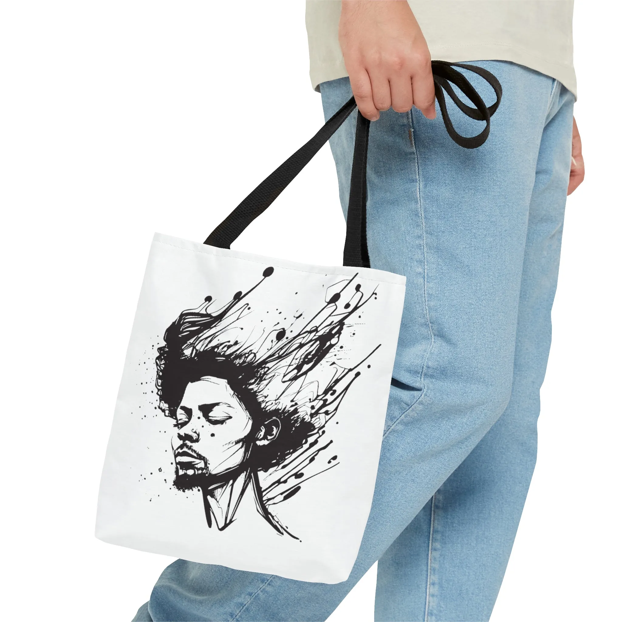 Free Your Mind Tote Bag (AOP). Tote Bag. Green Bag. Everyday Use Bag. Gift For Her. Gift For Him. Anniversary Gift. Positive Affirmation