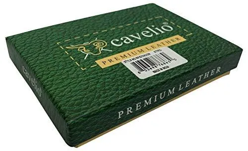 Genuine Leather Business Card Holder Name Card Case Credit Card Wallet with ID Window RFID Blocking USA Series RFID70HU
