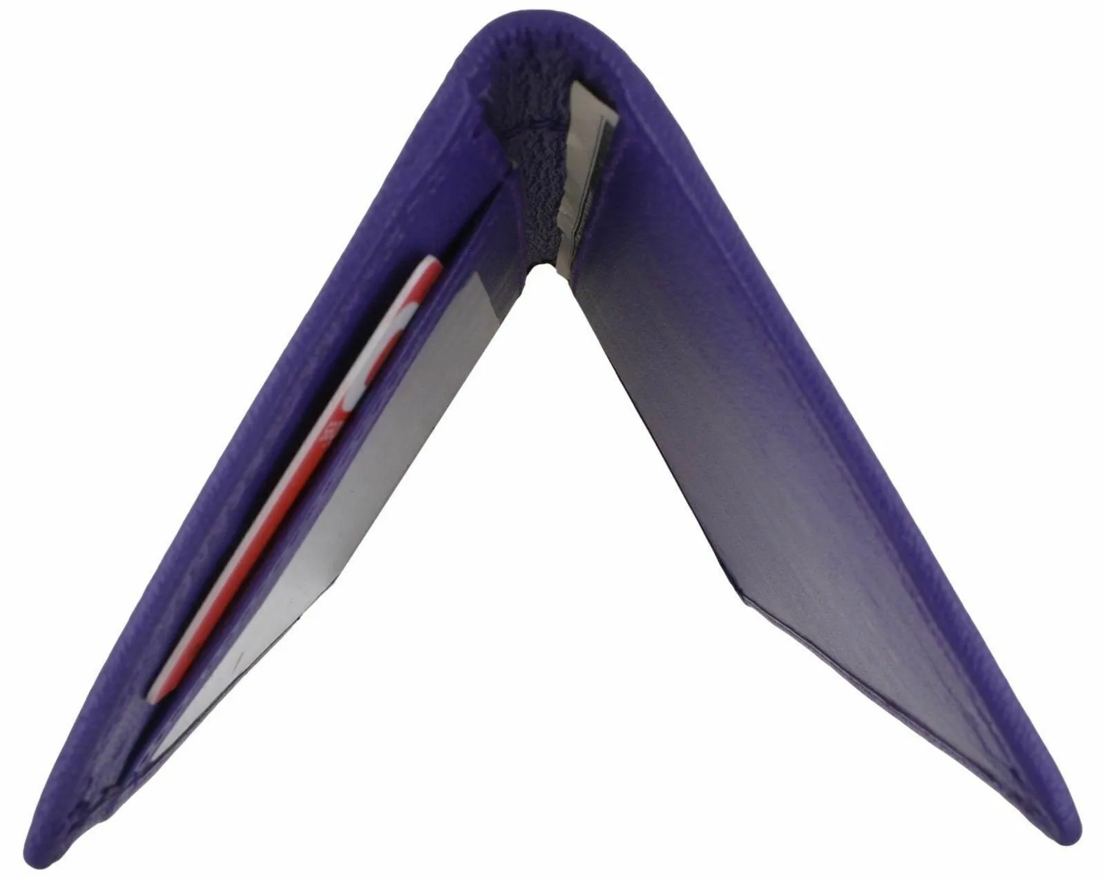 Genuine Leather PLAIN Checkbook Cover Purple NEW!!!