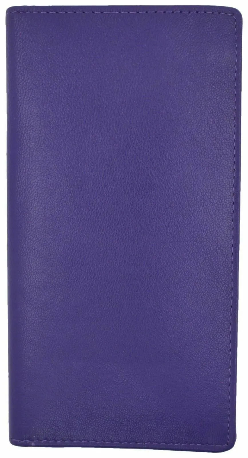 Genuine Leather PLAIN Checkbook Cover Purple NEW!!!