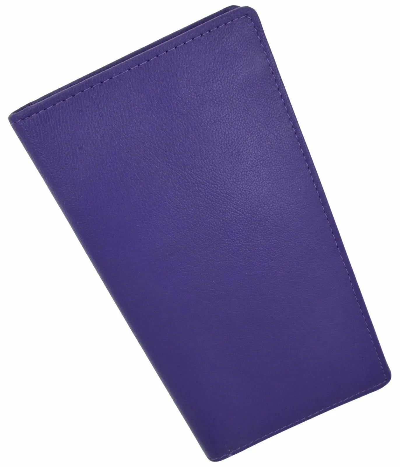 Genuine Leather PLAIN Checkbook Cover Purple NEW!!!