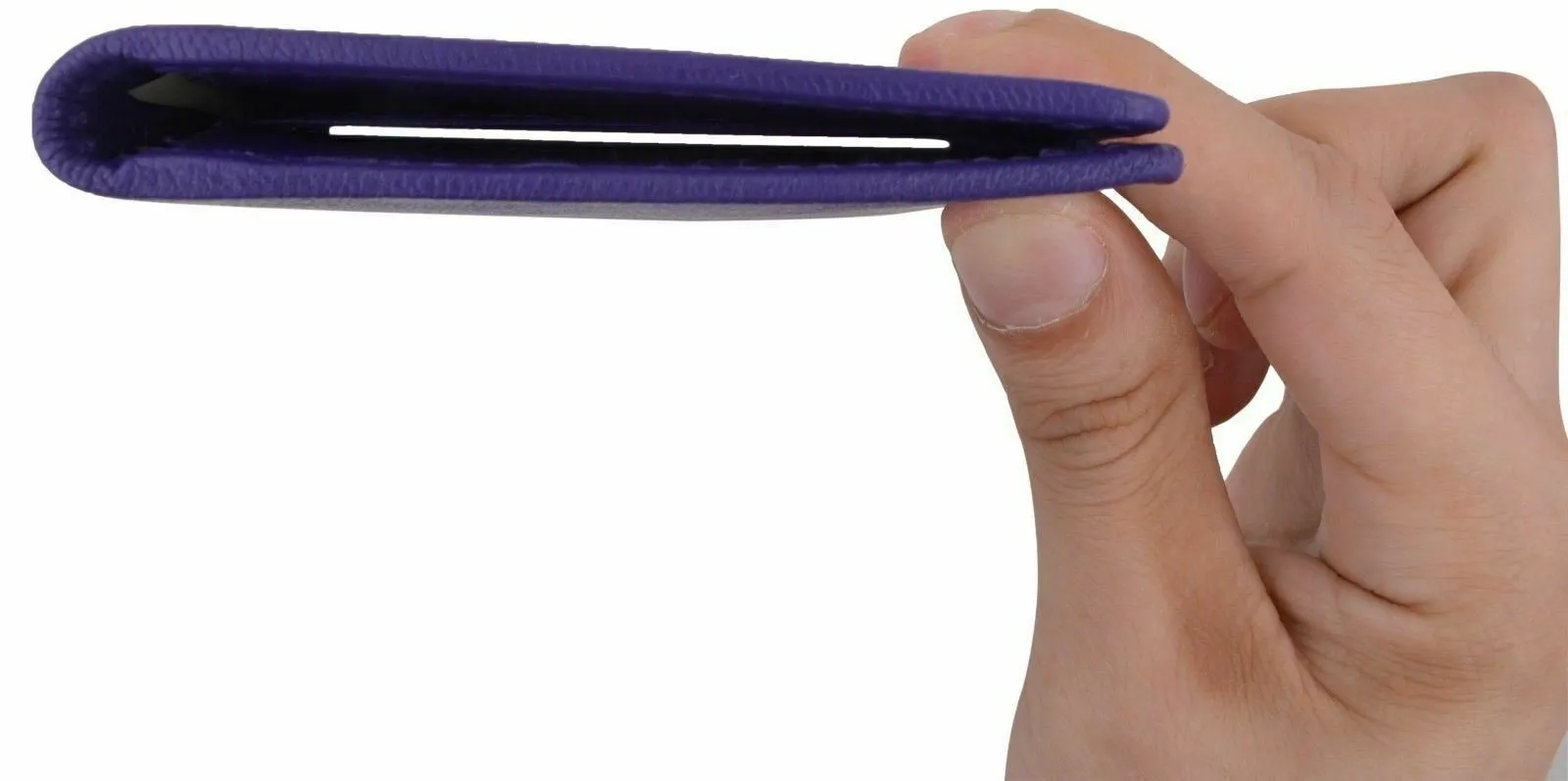 Genuine Leather PLAIN Checkbook Cover Purple NEW!!!