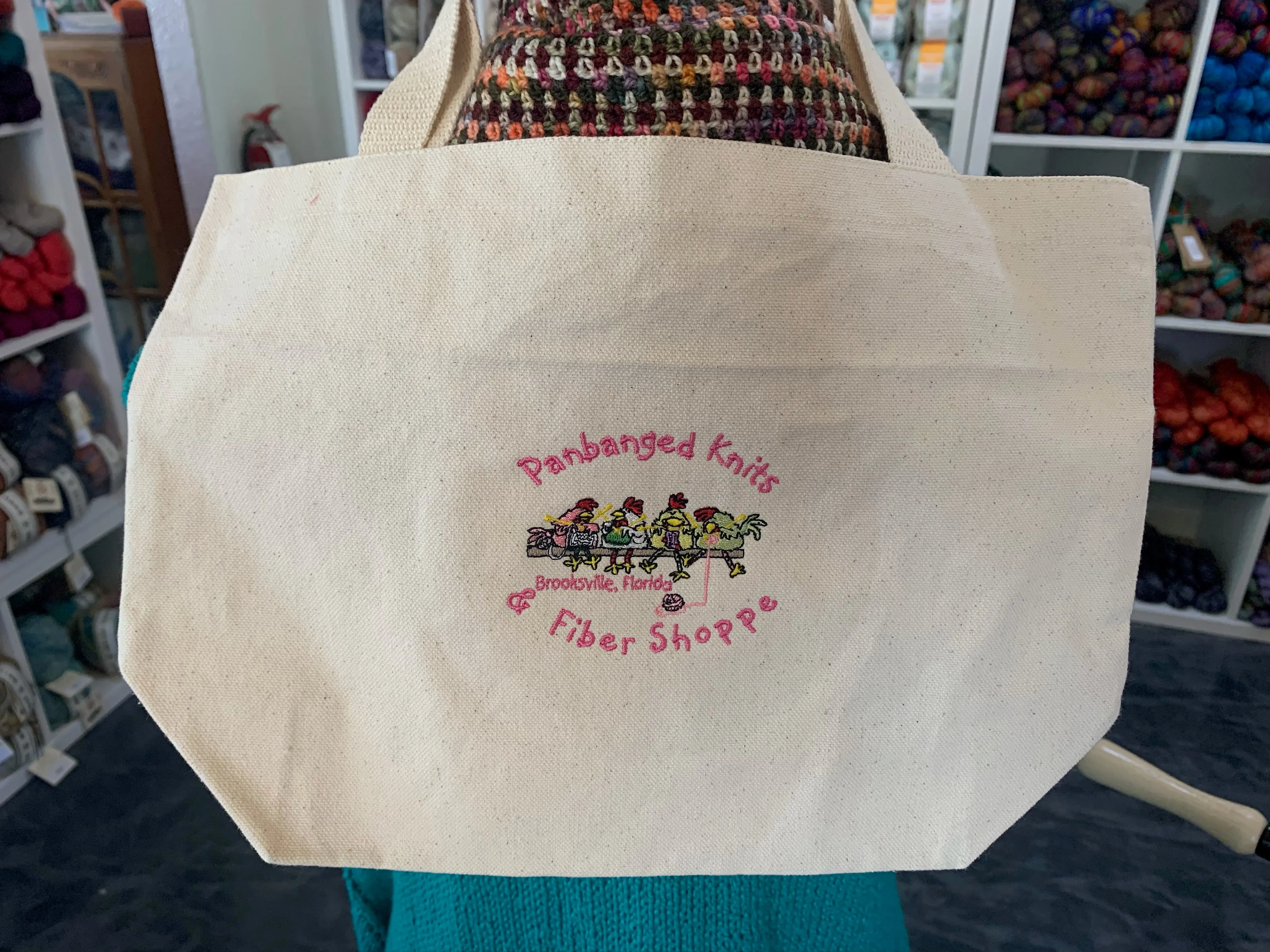 Giggling Hens Logo Canvas Project Bag