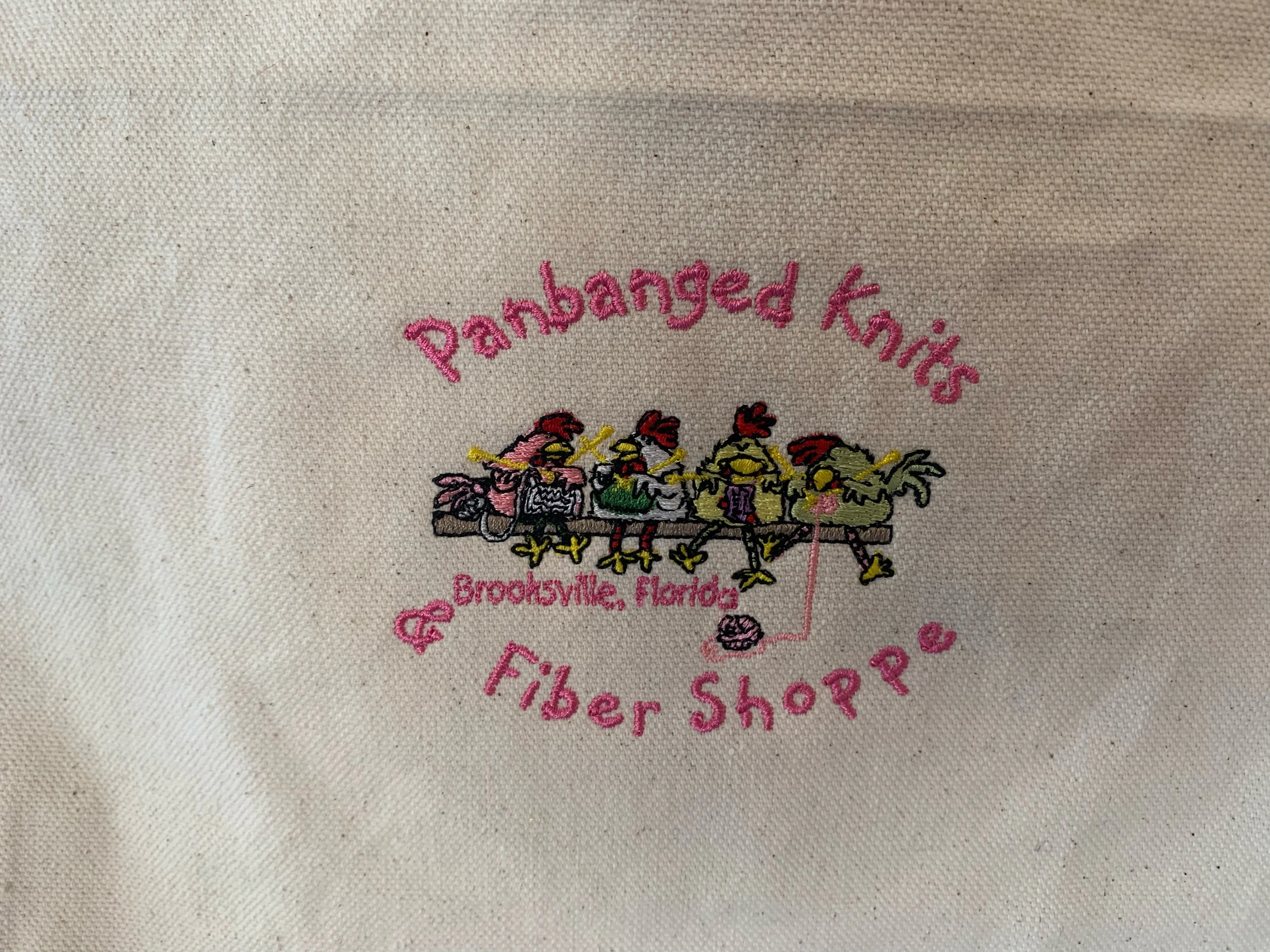 Giggling Hens Logo Canvas Project Bag