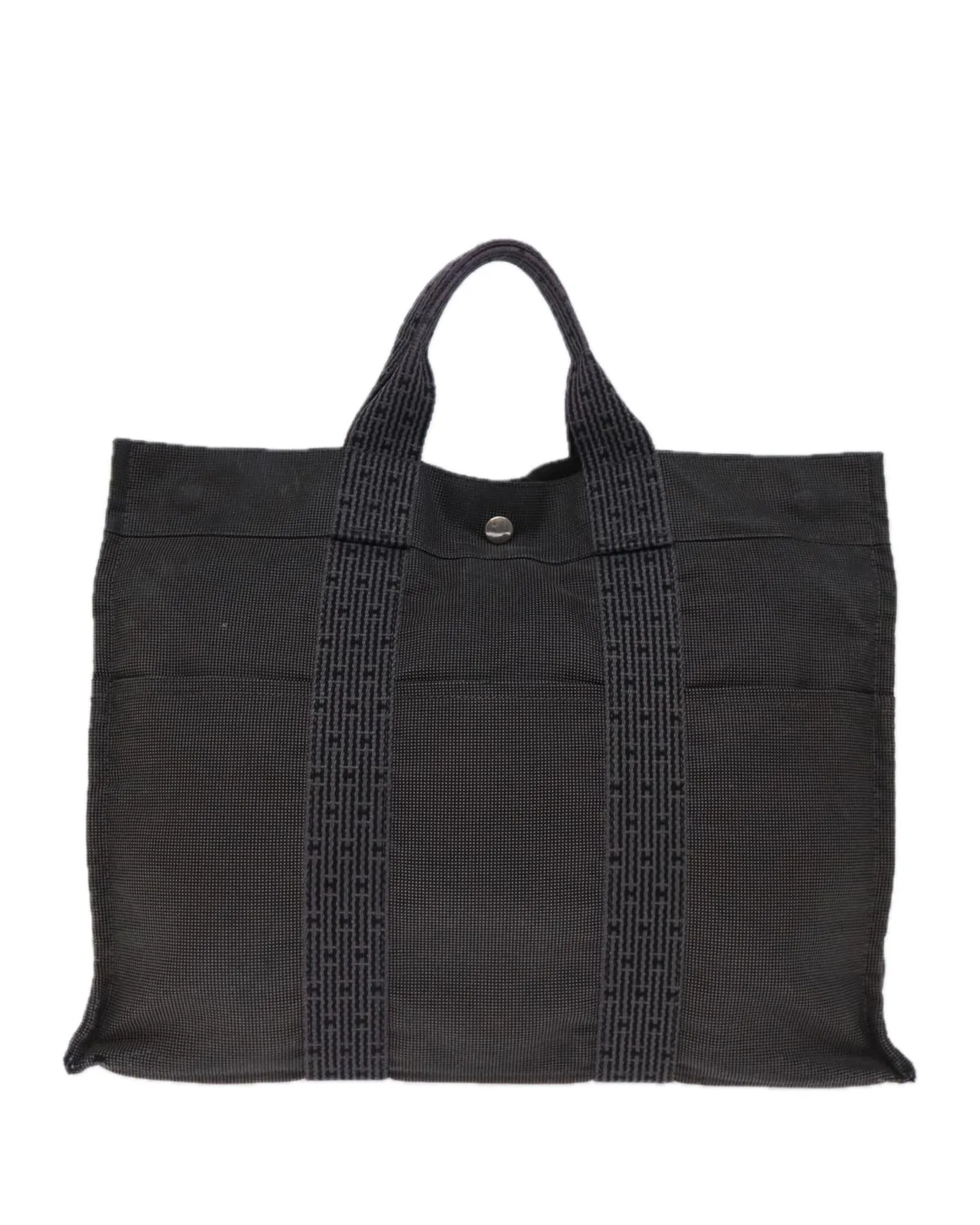 Gray Canvas Tote Bag - Authentic HERMES