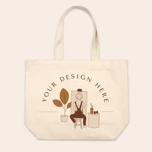 Jumbo Cotton Canvas Tote Bag