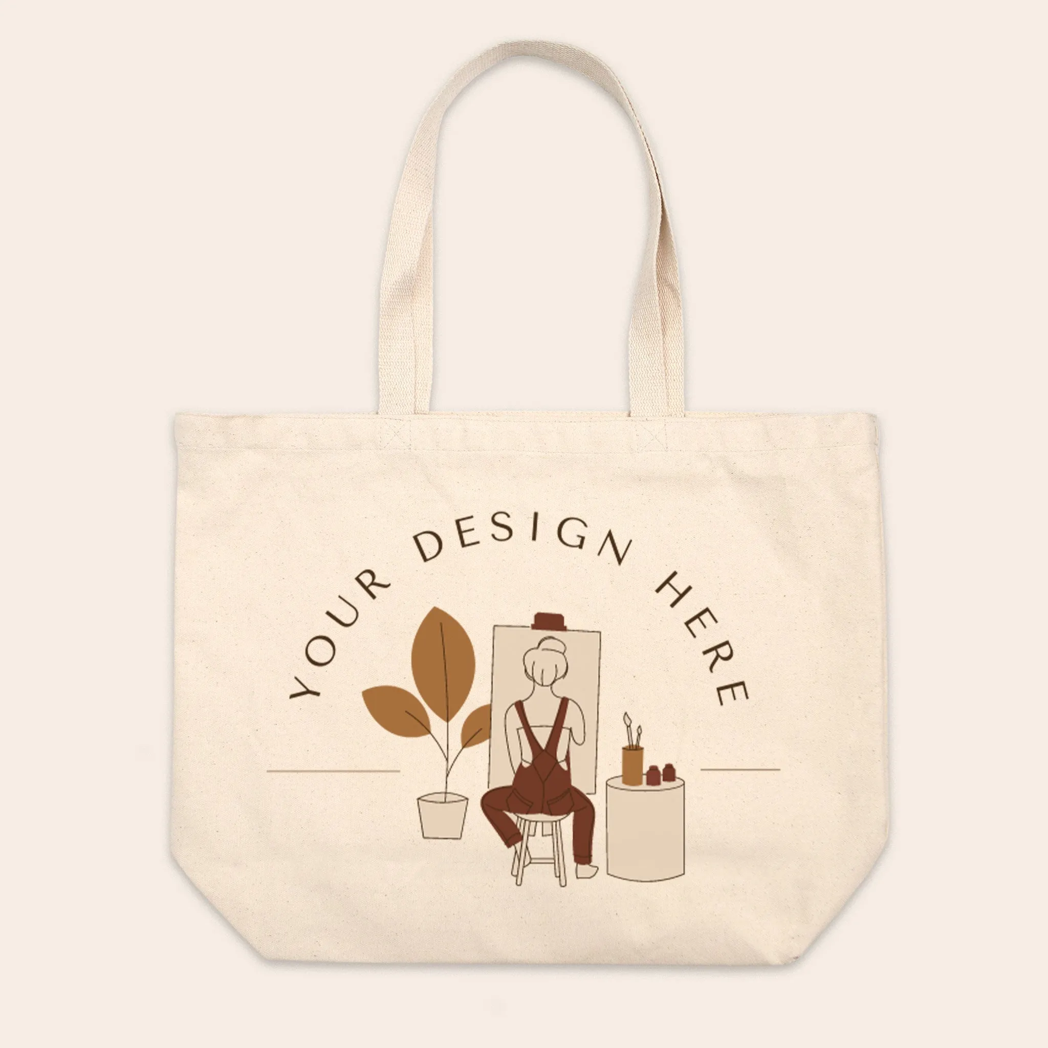 Jumbo Cotton Canvas Tote Bag
