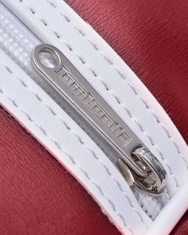 Lambretta Men's T20074 Retro Flight Bag Burgundy White