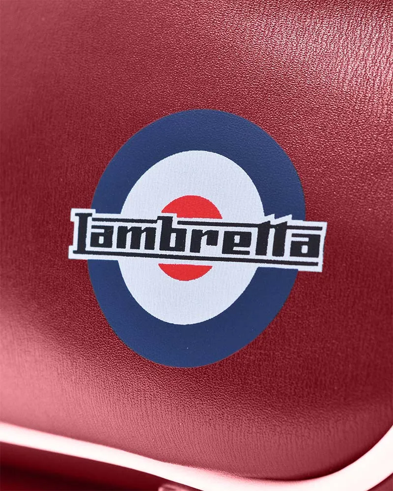 Lambretta Men's T20074 Retro Flight Bag Burgundy White