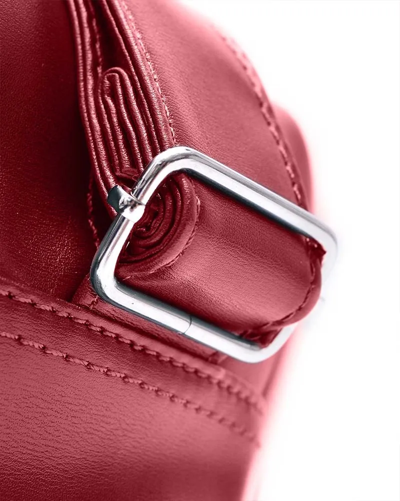 Lambretta Men's T20074 Retro Flight Bag Burgundy White